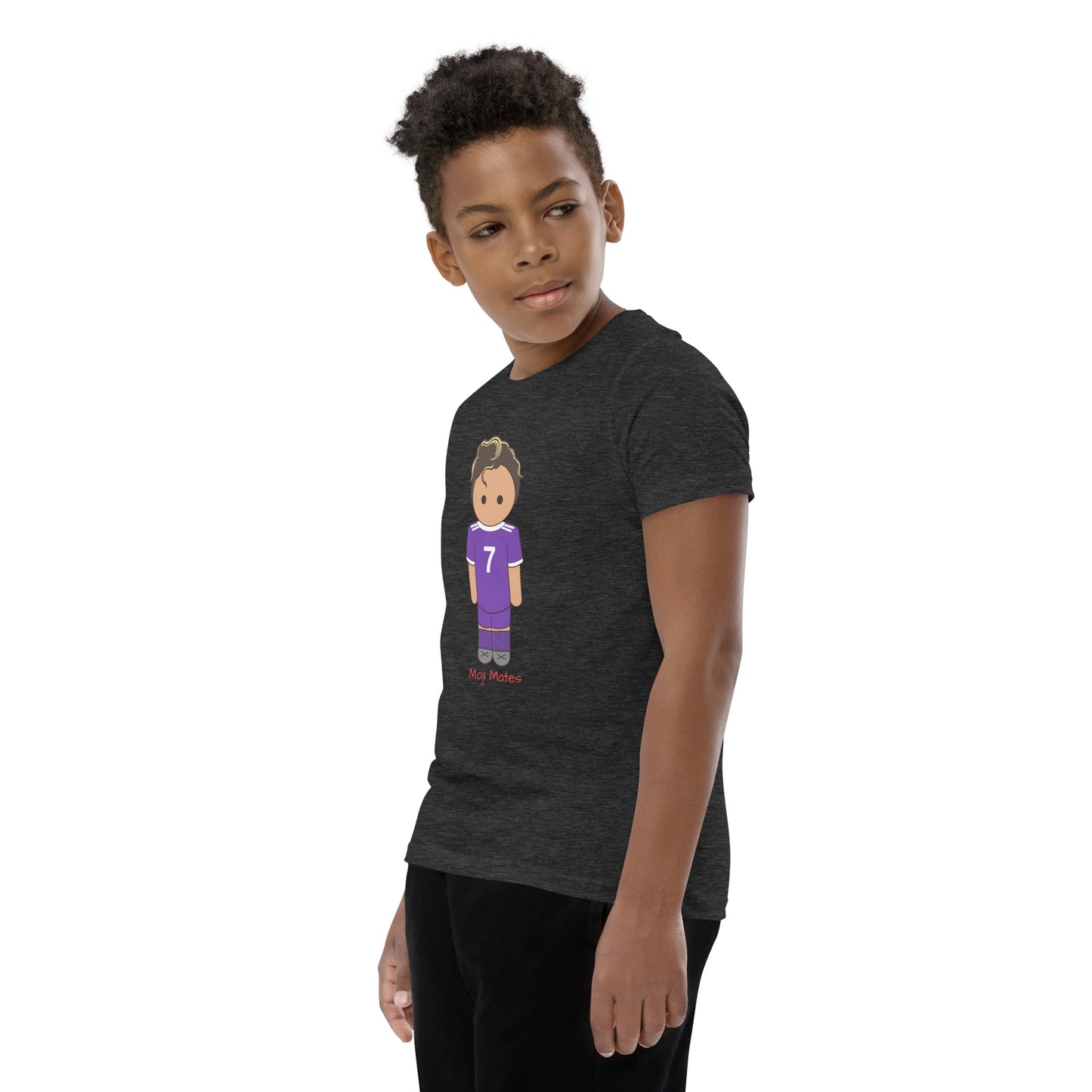 Ronaldo Noodle Hair Real Madrid Youth Short Sleeve T-Shirt