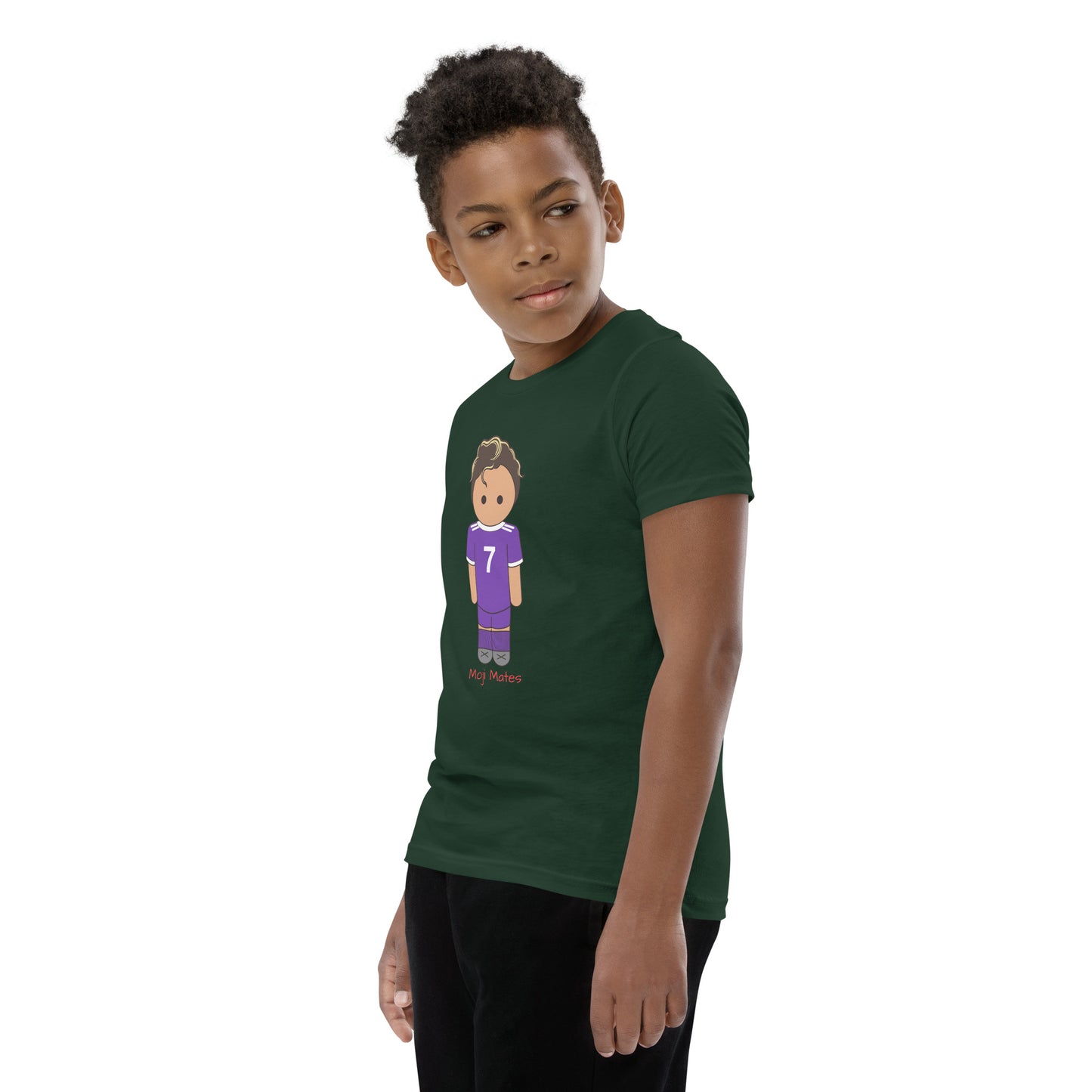 Ronaldo Noodle Hair Real Madrid Youth Short Sleeve T-Shirt