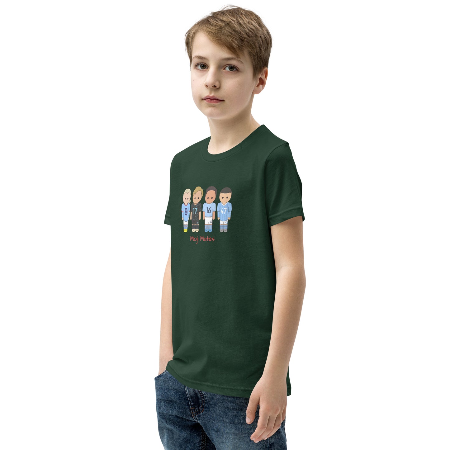 Manchester City Haaland-Foden-De Bruyne-Rodri Youth Short Sleeve T-Shirt