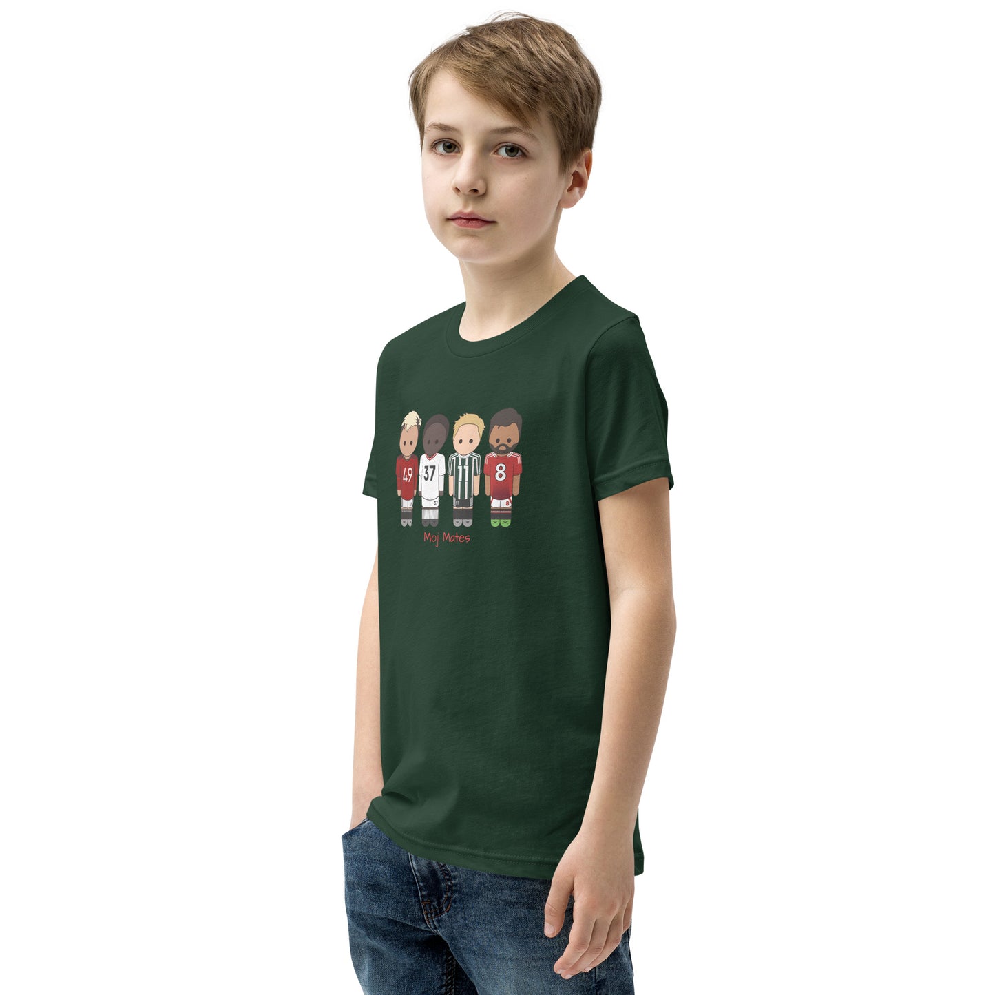 Manchester United Mainoo-Bruno-Hojlund-Garnacho Youth Short Sleeve T-Shirt