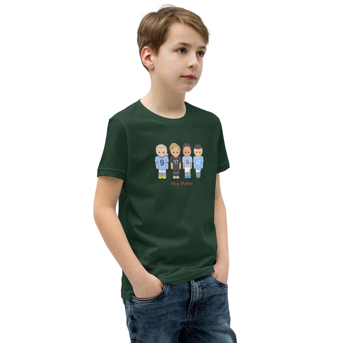 Manchester City Haaland-Foden-De Bruyne-Rodri Youth Short Sleeve T-Shirt