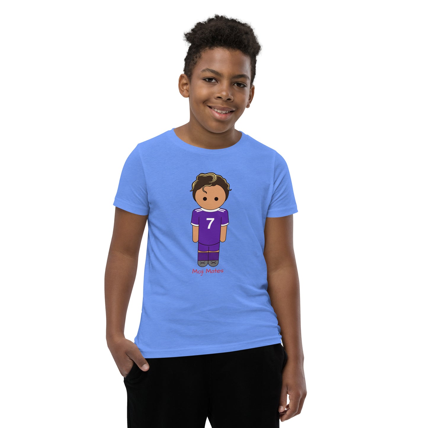 Ronaldo Noodle Hair Real Madrid Youth Short Sleeve T-Shirt