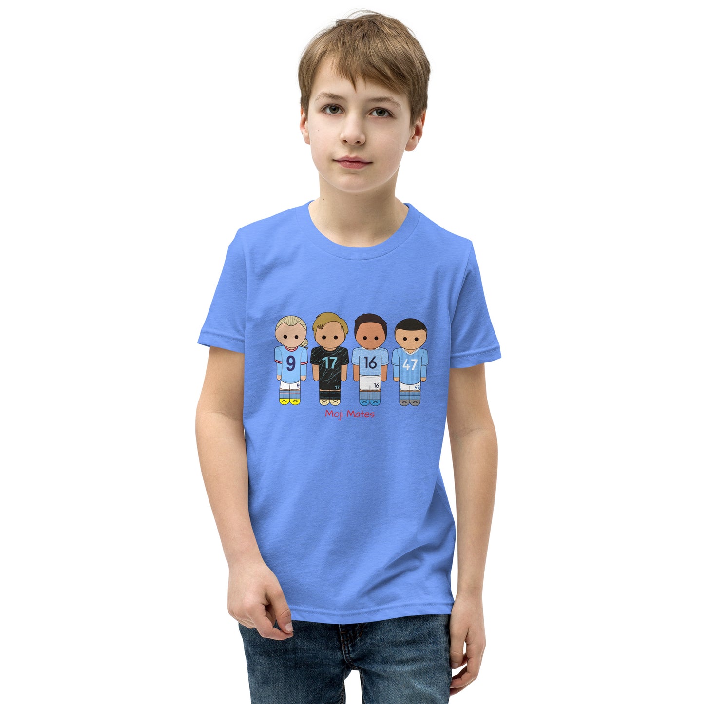 Man City Haaland De Bruyne Rodri Foden Youth Short Sleeve T-Shirt