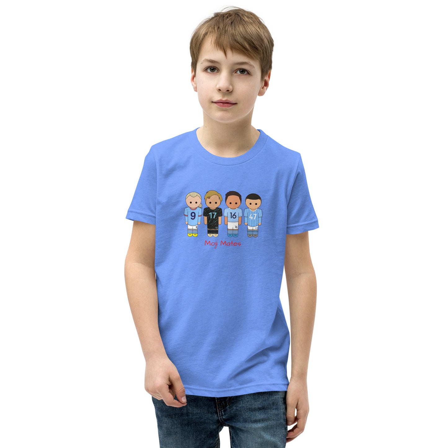 Manchester City Haaland-Foden-De Bruyne-Rodri Youth Short Sleeve T-Shirt