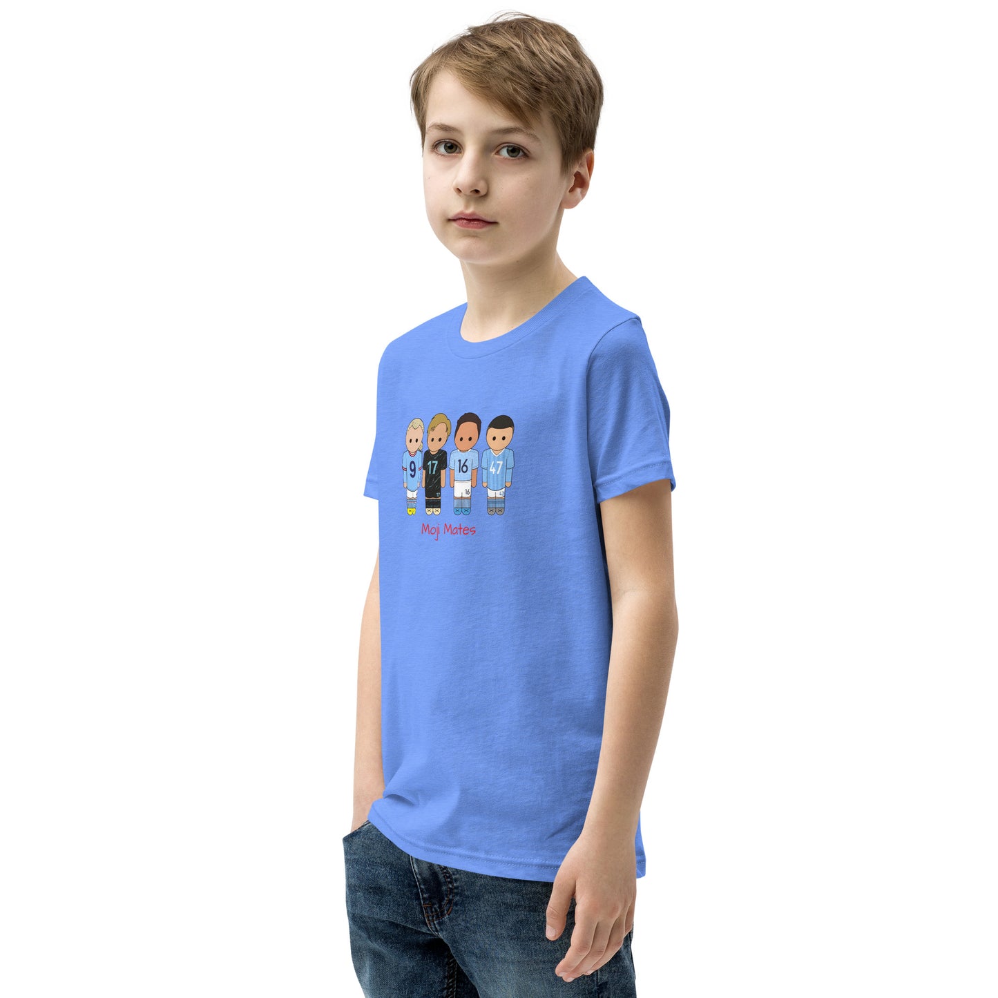 Manchester City Haaland-Foden-De Bruyne-Rodri Youth Short Sleeve T-Shirt