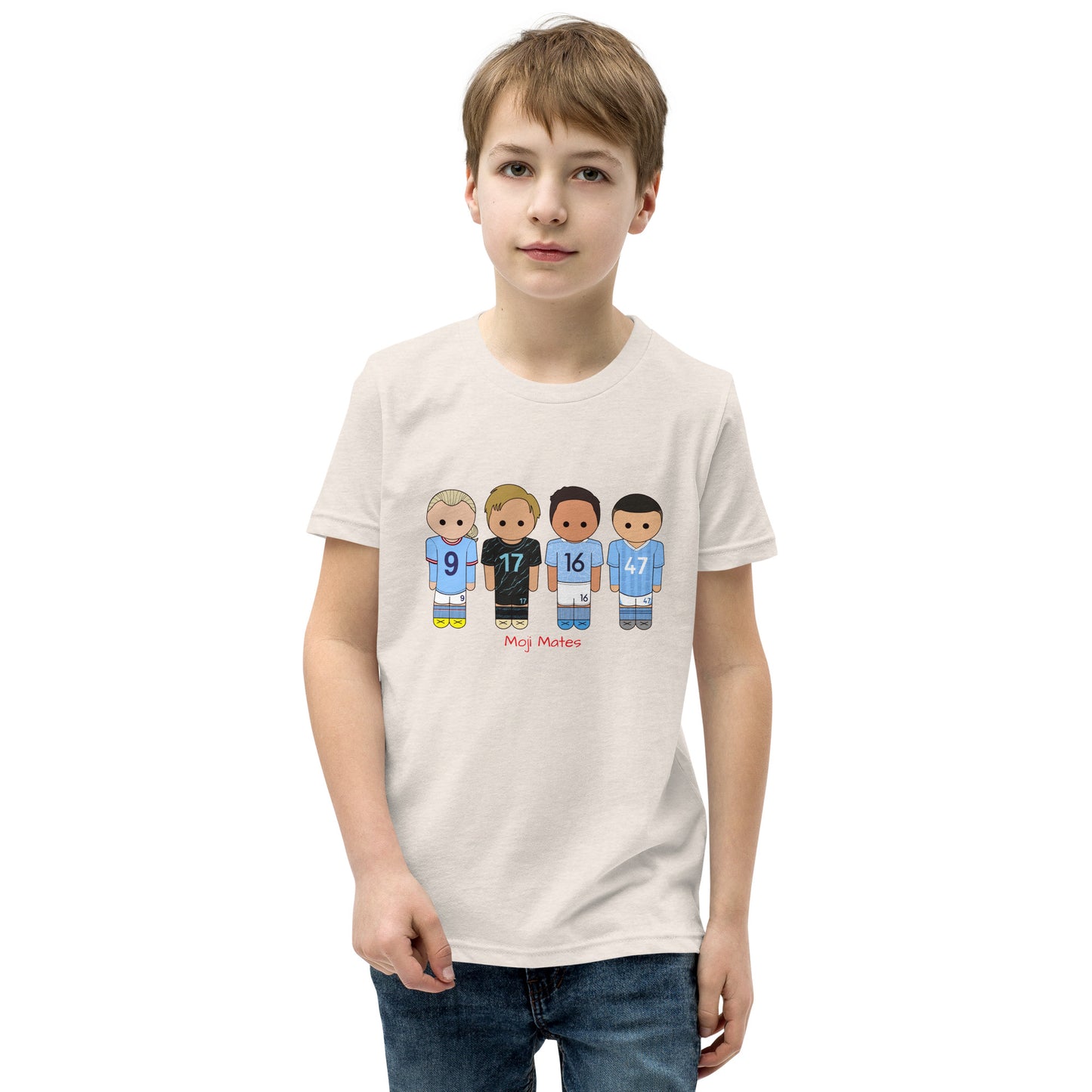 Man City Haaland De Bruyne Rodri Foden Youth Short Sleeve T-Shirt
