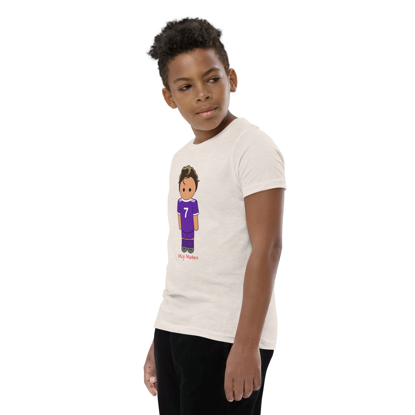 Ronaldo Noodle Hair Real Madrid Youth Short Sleeve T-Shirt