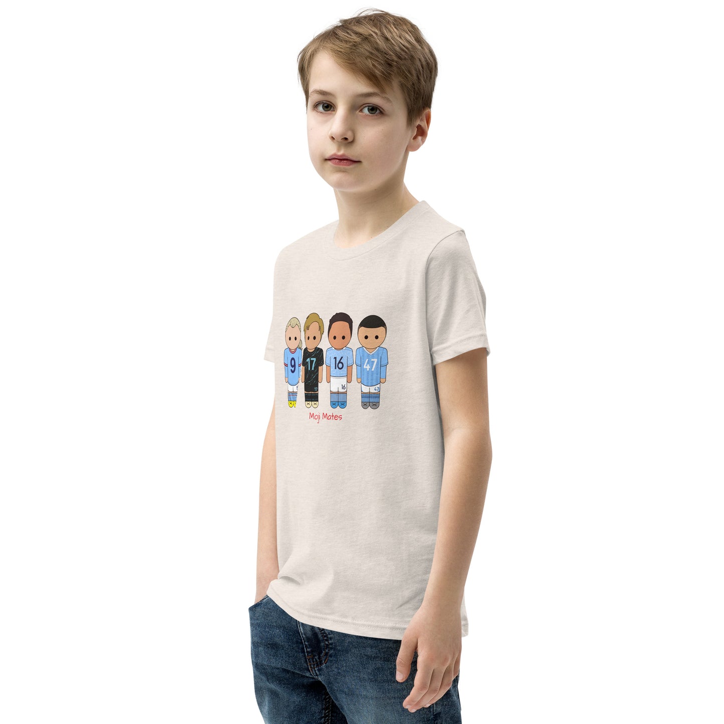 Man City Haaland De Bruyne Rodri Foden Youth Short Sleeve T-Shirt