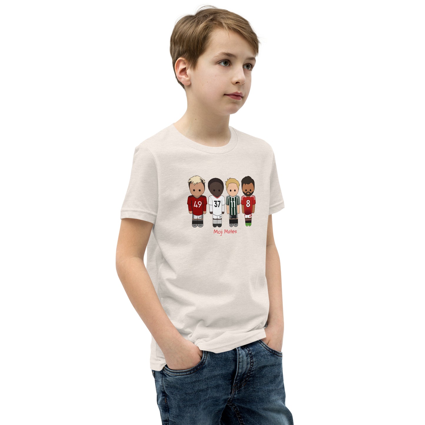 Manchester United Mainoo-Bruno-Hojlund-Garnacho Youth Short Sleeve T-Shirt