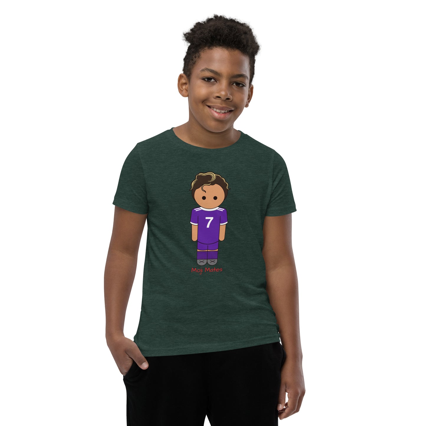 Ronaldo Noodle Hair Real Madrid Youth Short Sleeve T-Shirt