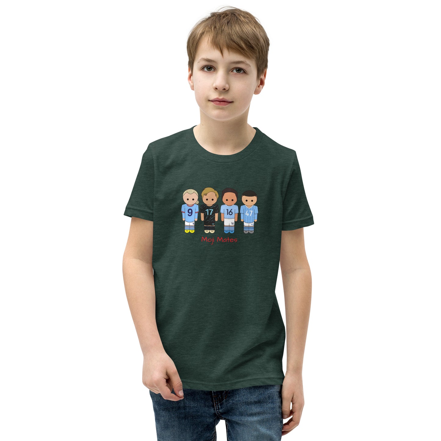 Manchester City Haaland-Foden-De Bruyne-Rodri Youth Short Sleeve T-Shirt