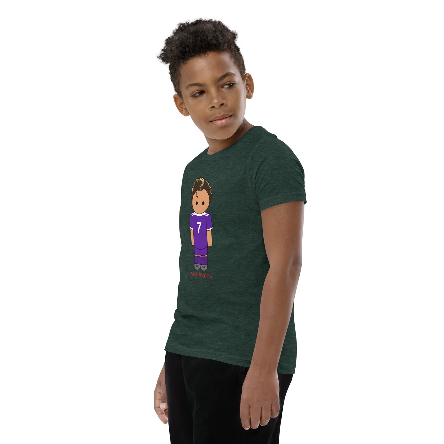 Ronaldo Noodle Hair Real Madrid Youth Short Sleeve T-Shirt