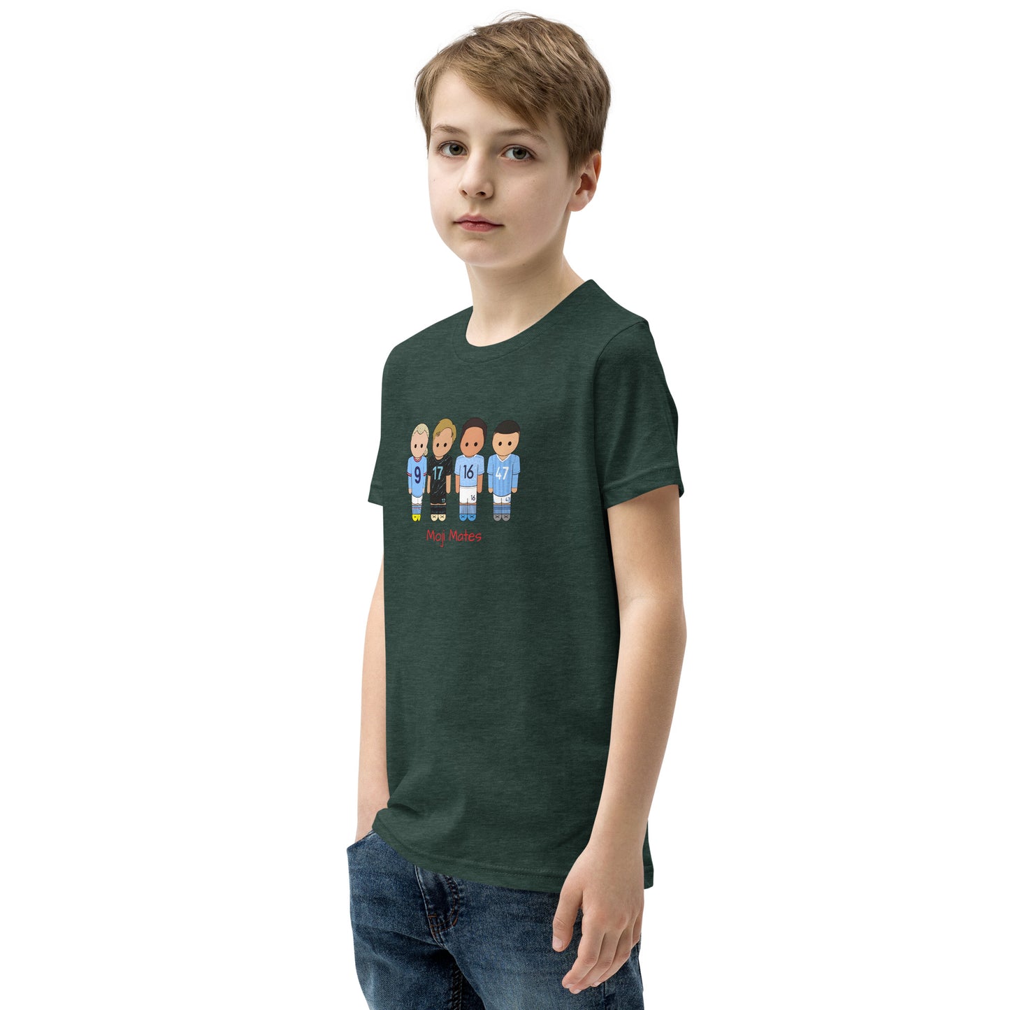 Manchester City Haaland-Foden-De Bruyne-Rodri Youth Short Sleeve T-Shirt