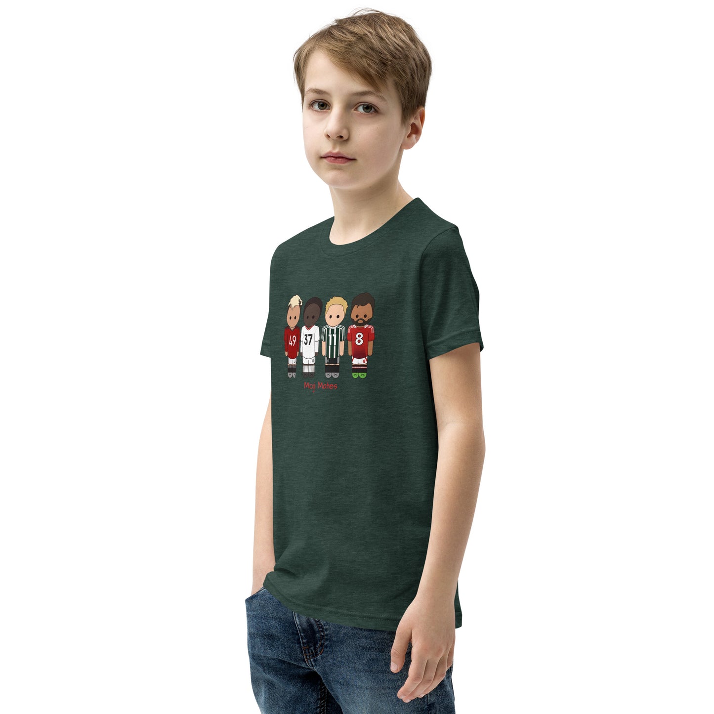 Manchester United Mainoo-Bruno-Hojlund-Garnacho Youth Short Sleeve T-Shirt