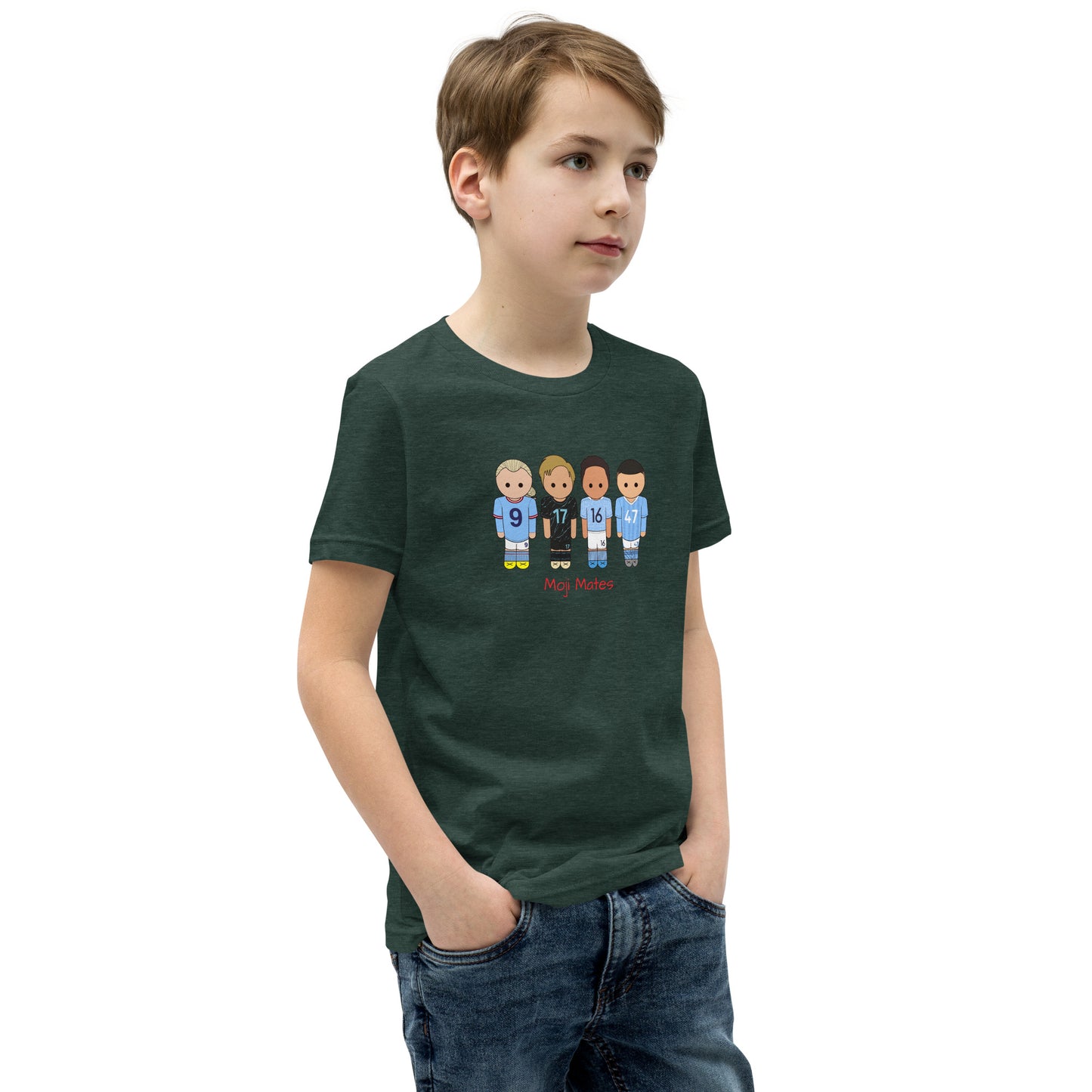 Manchester City Haaland-Foden-De Bruyne-Rodri Youth Short Sleeve T-Shirt