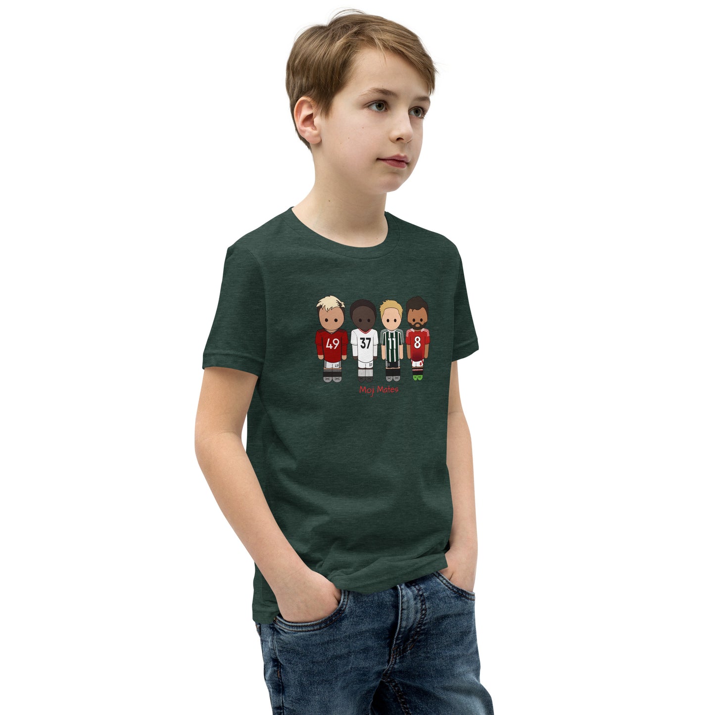 Manchester United Mainoo-Bruno-Hojlund-Garnacho Youth Short Sleeve T-Shirt