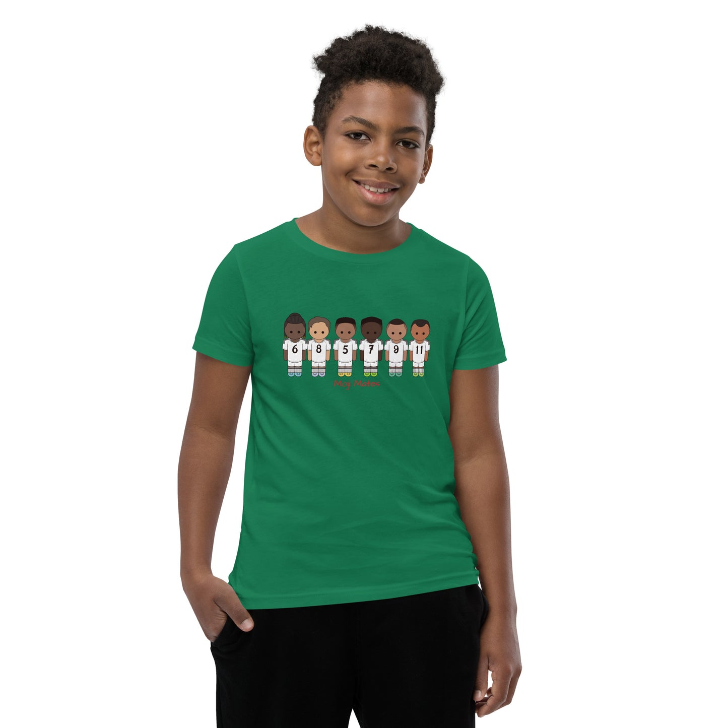 Real Madrid Vini-Camavinga-Fede-Jude-Rodrygo-Mbappe Youth Short Sleeve T-Shirt