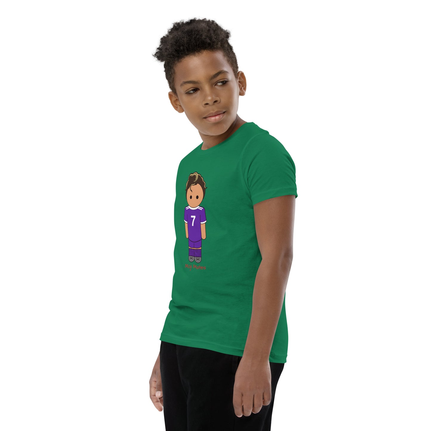 Ronaldo Noodle Hair Real Madrid Youth Short Sleeve T-Shirt