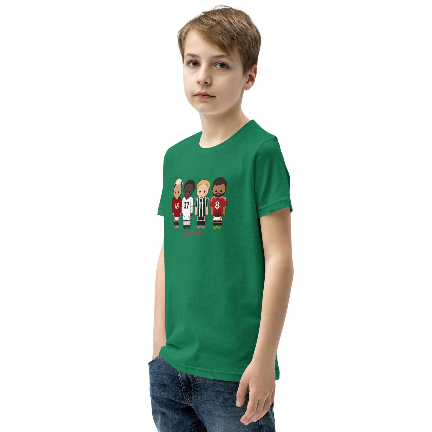 Manchester United Mainoo-Bruno-Hojlund-Garnacho Youth Short Sleeve T-Shirt