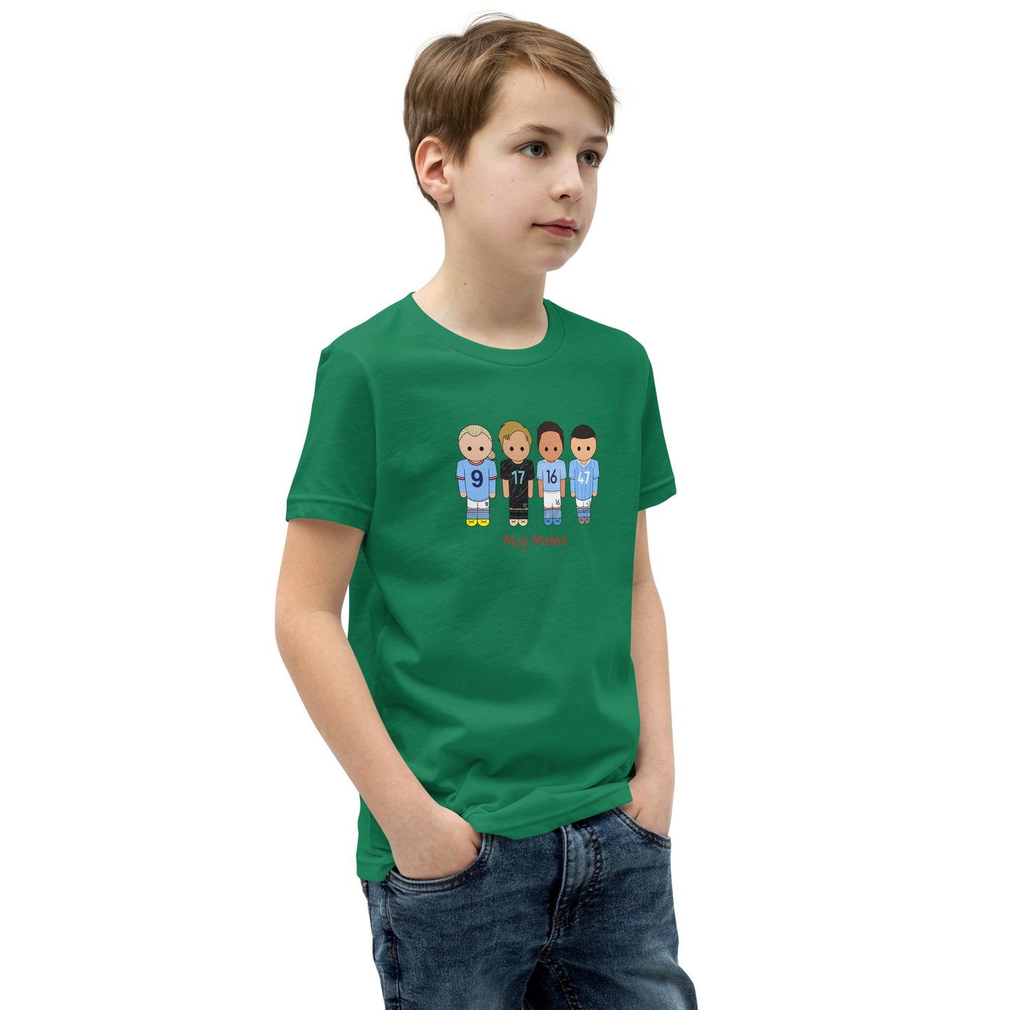 Manchester City Haaland-Foden-De Bruyne-Rodri Youth Short Sleeve T-Shirt