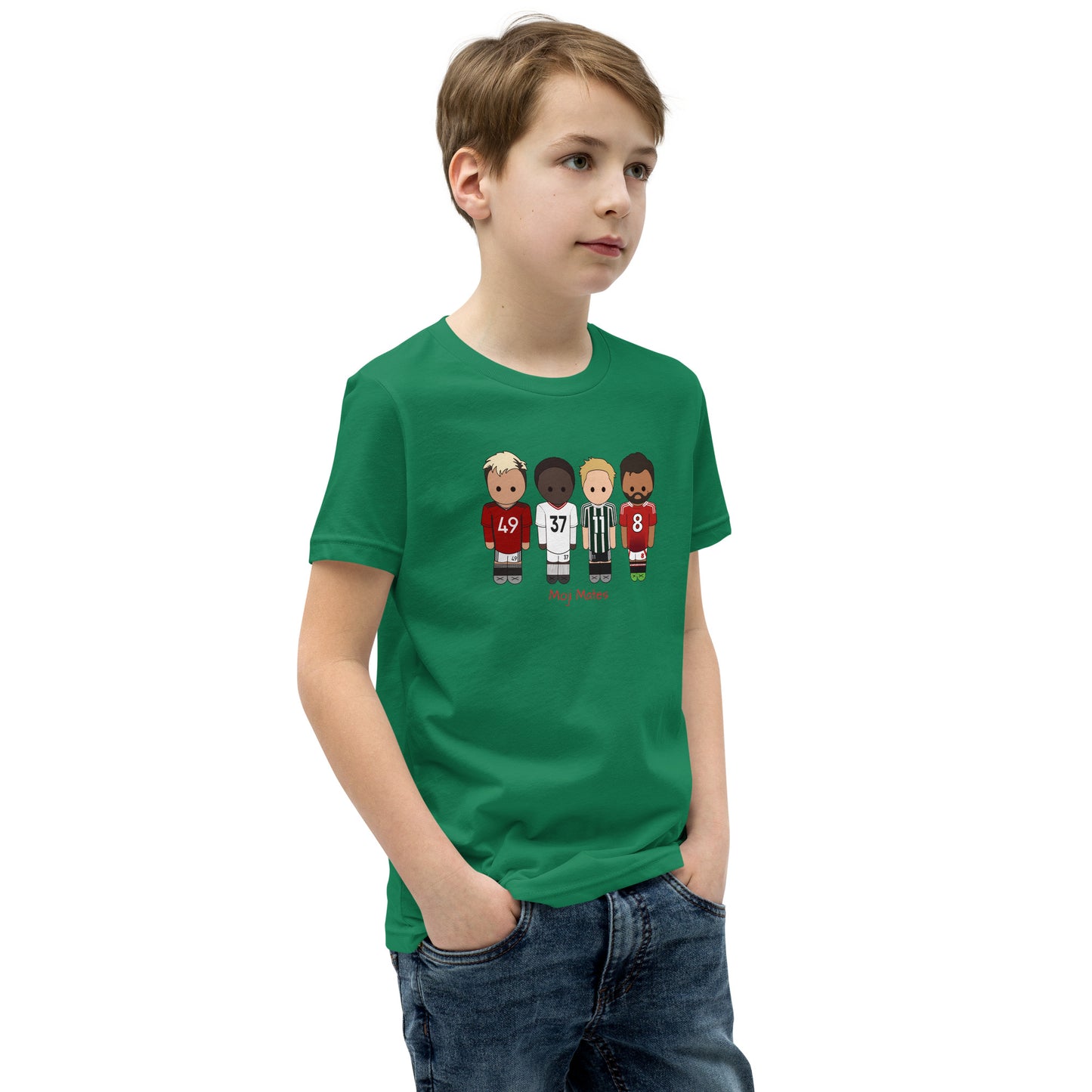 Manchester United Mainoo-Bruno-Hojlund-Garnacho Youth Short Sleeve T-Shirt