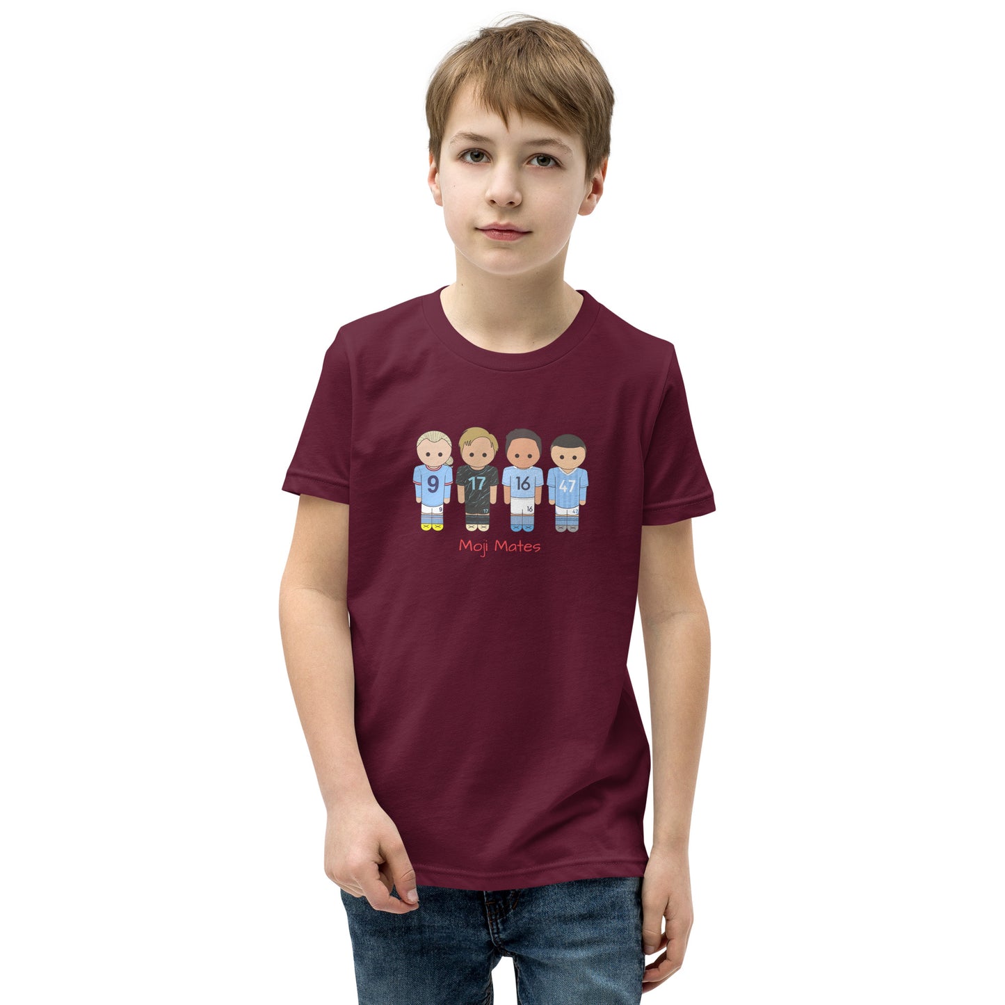 Manchester City Haaland-Foden-De Bruyne-Rodri Youth Short Sleeve T-Shirt