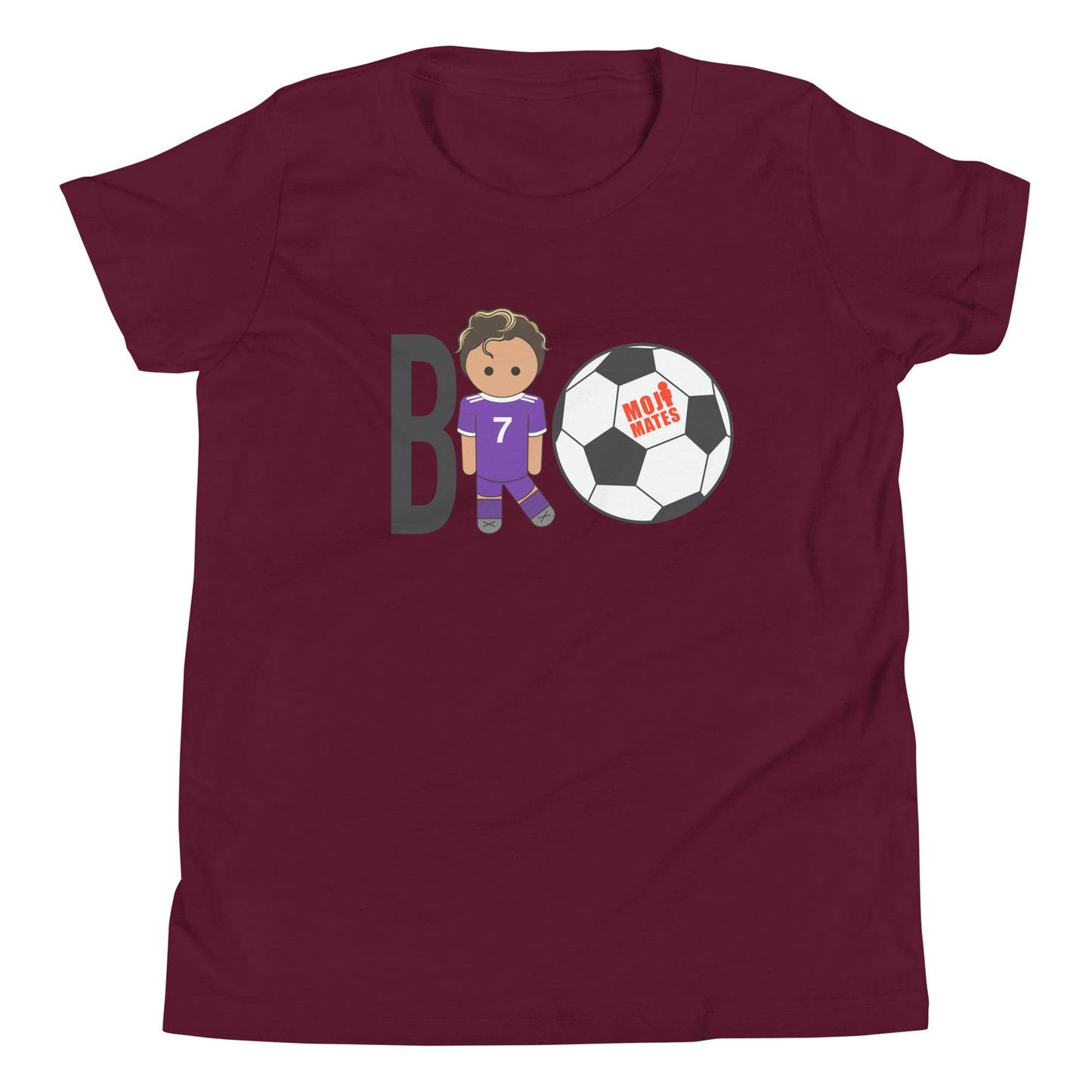 BRO Purple Big Chest Youth Short Sleeve T-Shirt