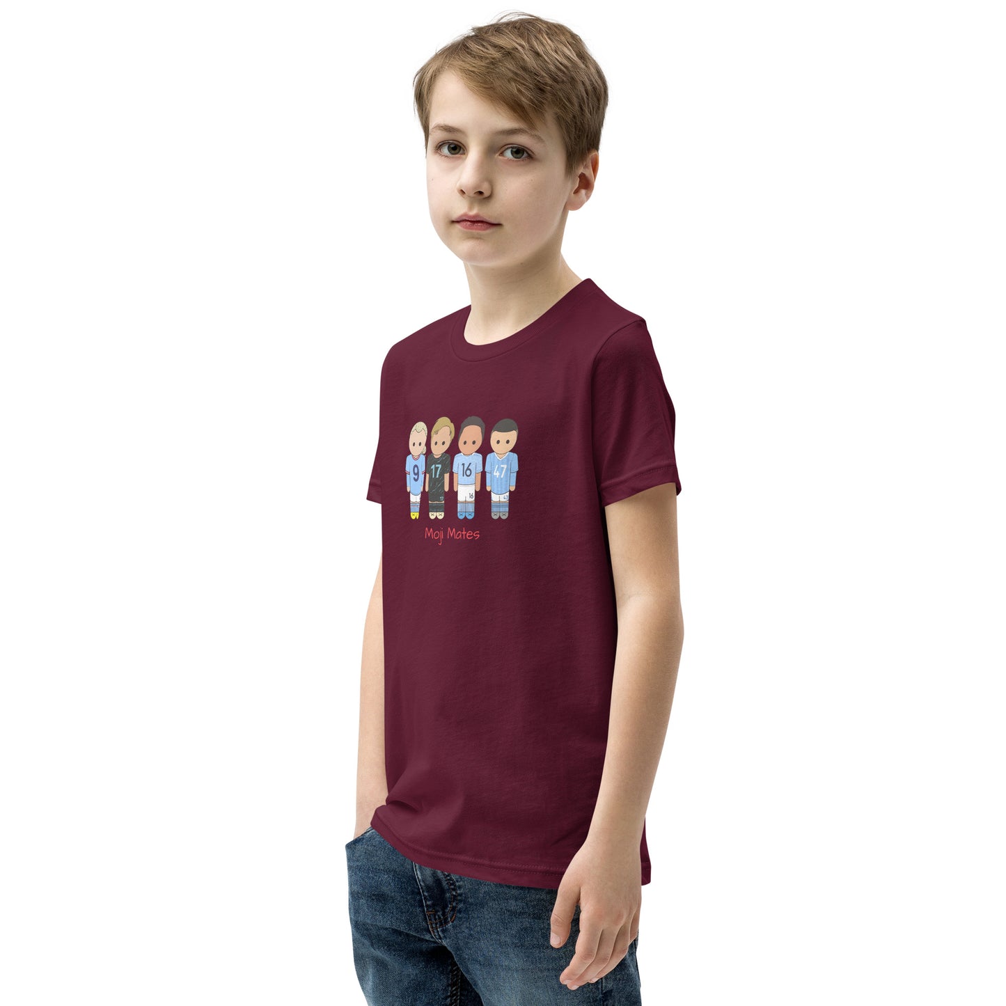 Manchester City Haaland-Foden-De Bruyne-Rodri Youth Short Sleeve T-Shirt