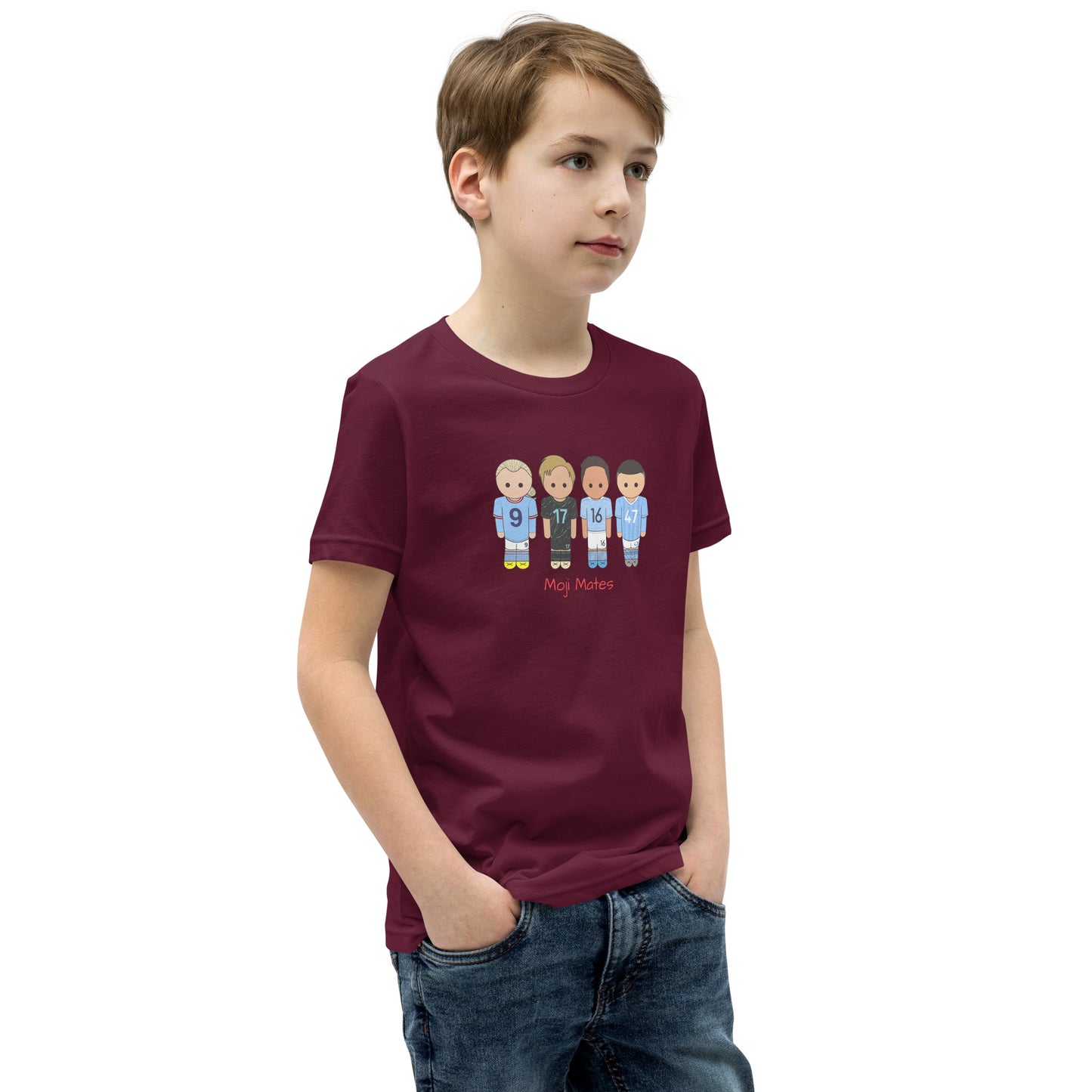 Manchester City Haaland-Foden-De Bruyne-Rodri Youth Short Sleeve T-Shirt