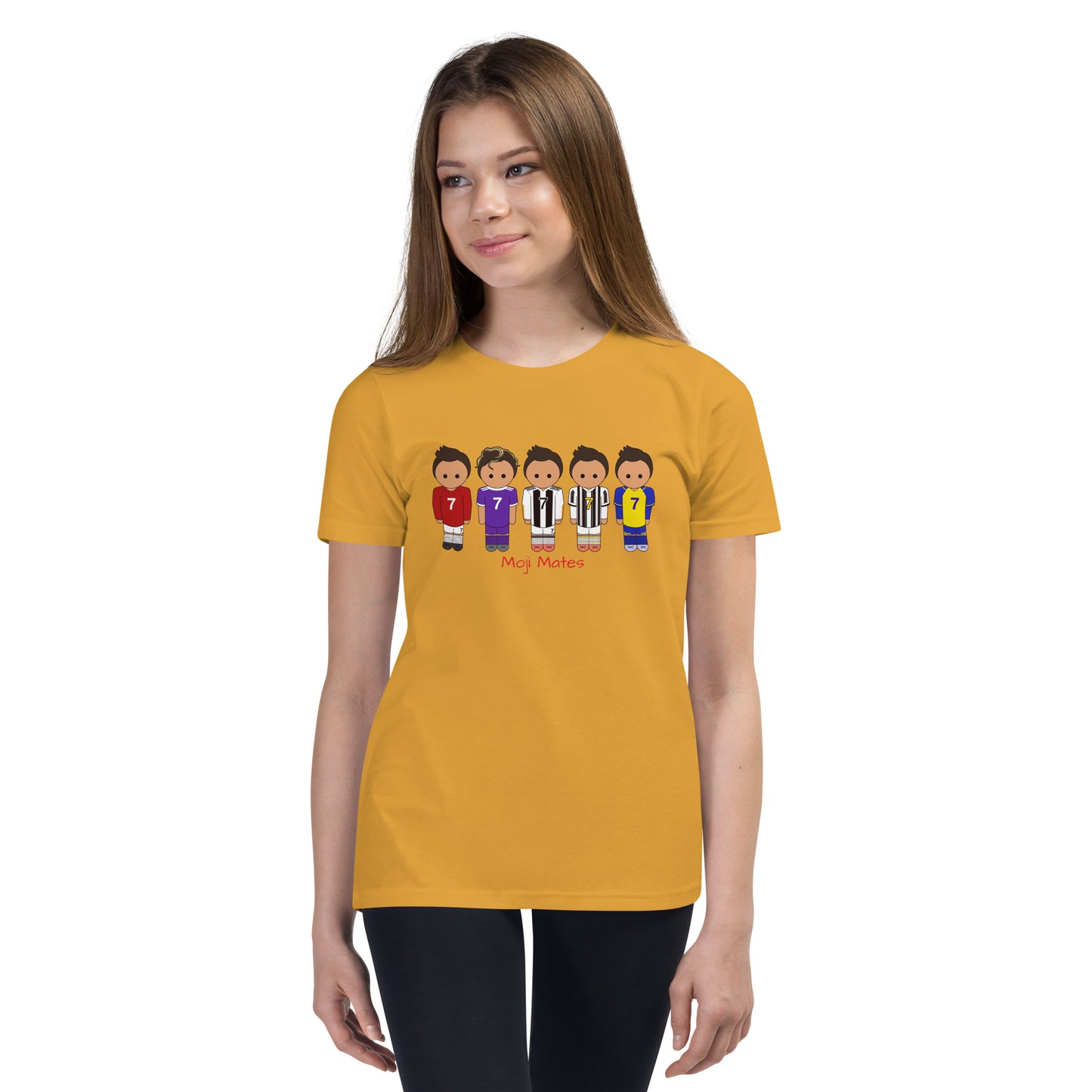 Ronaldo United-Real Madrid-Juventus-Al Nassr Youth Short Sleeve T-Shirt