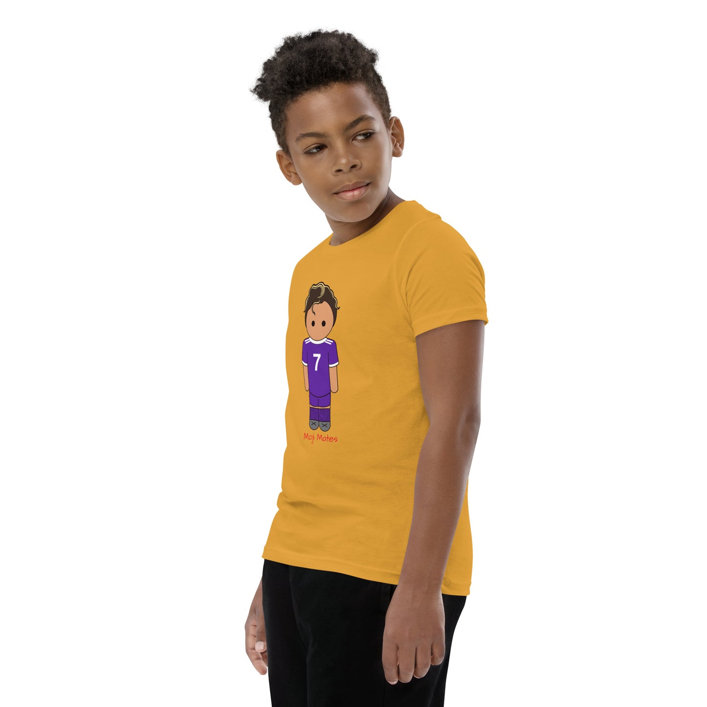 Ronaldo Noodle Hair Real Madrid Youth Short Sleeve T-Shirt