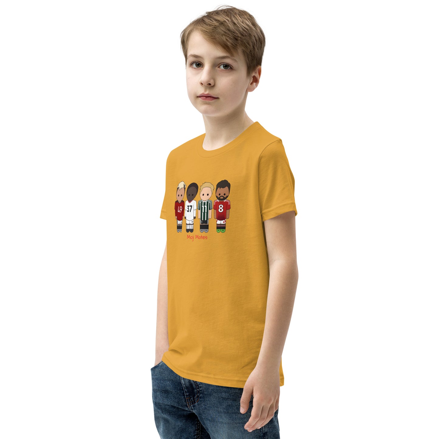 Manchester United Mainoo-Bruno-Hojlund-Garnacho Youth Short Sleeve T-Shirt