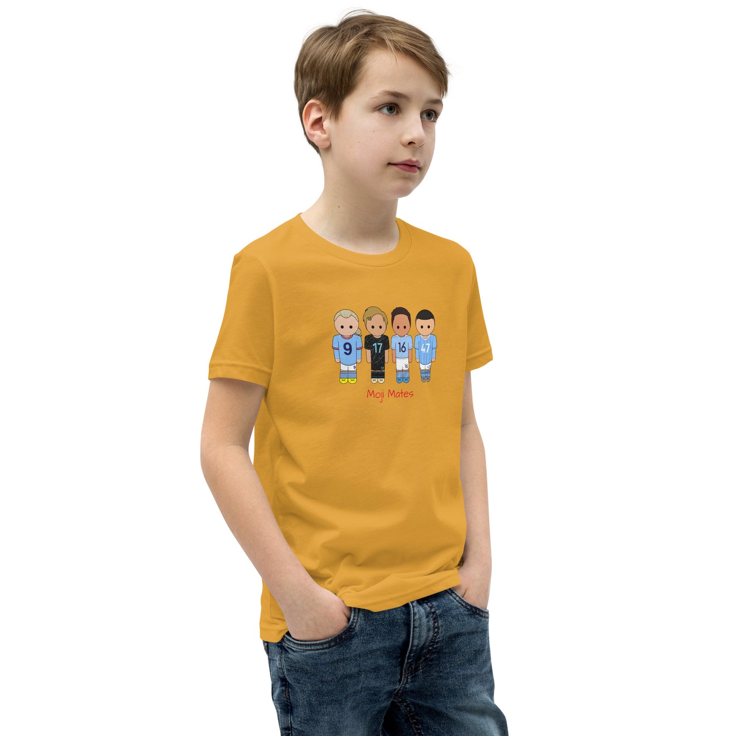 Manchester City Haaland-Foden-De Bruyne-Rodri Youth Short Sleeve T-Shirt