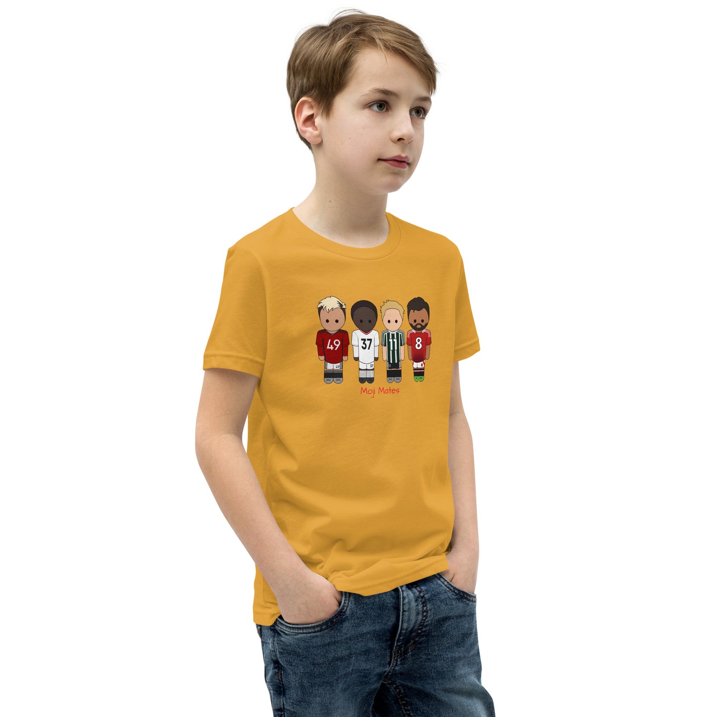 Manchester United Mainoo-Bruno-Hojlund-Garnacho Youth Short Sleeve T-Shirt