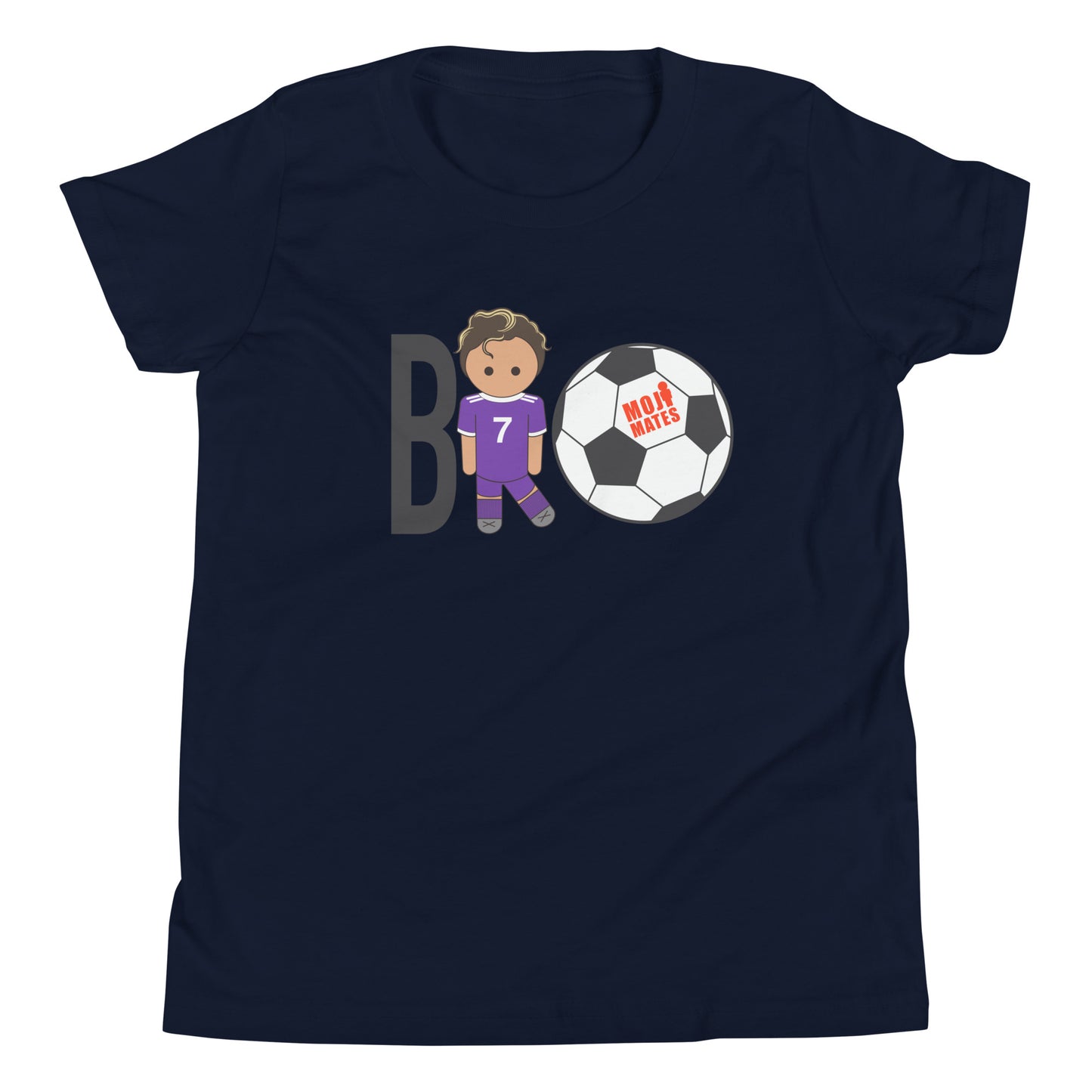 BRO Purple Big Chest Youth Short Sleeve T-Shirt