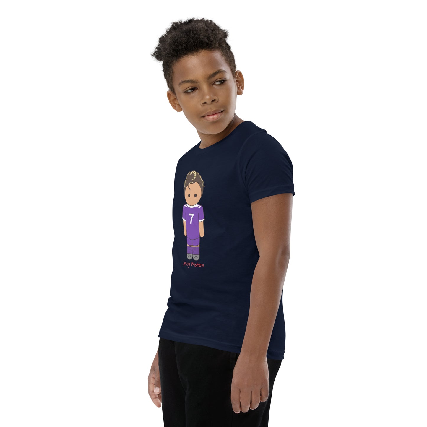 Ronaldo Noodle Hair Real Madrid Youth Short Sleeve T-Shirt