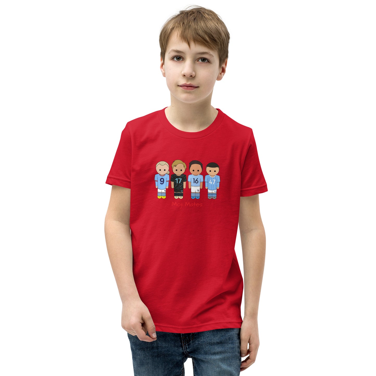 Manchester City Haaland-Foden-De Bruyne-Rodri Youth Short Sleeve T-Shirt