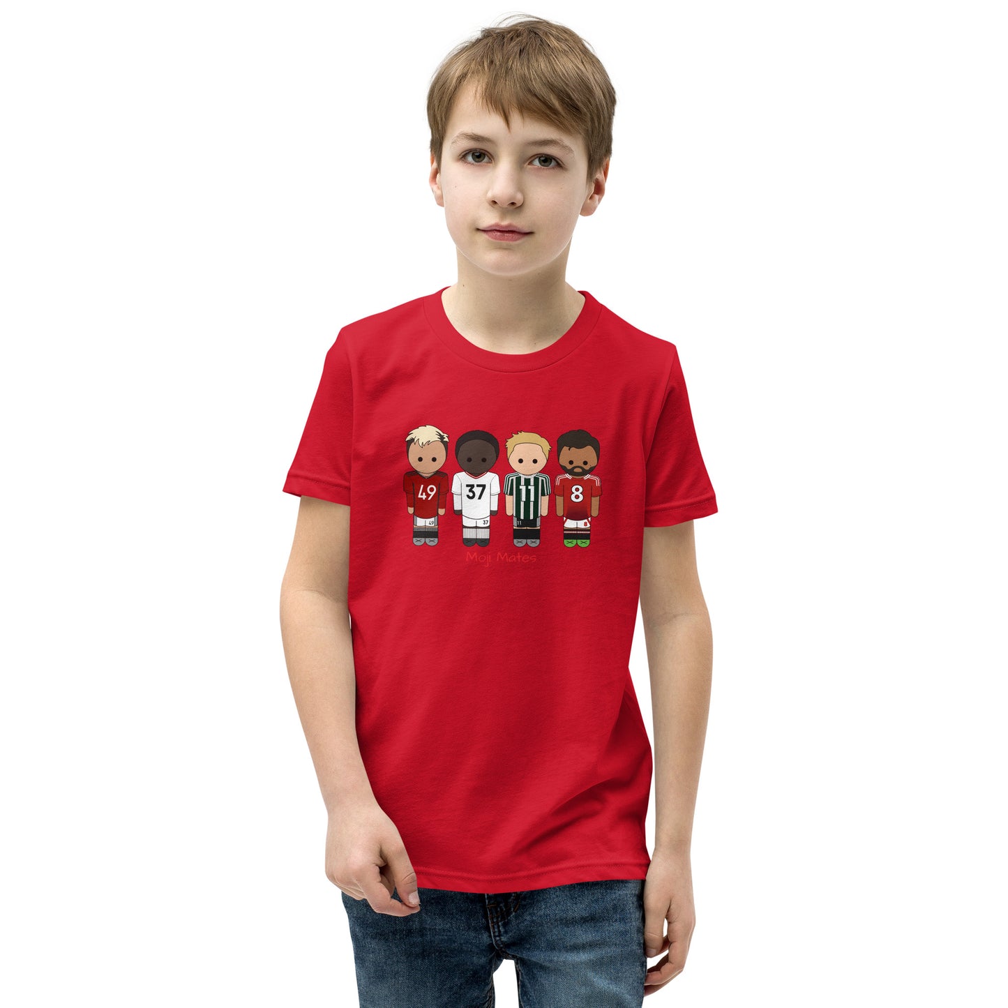 Manchester United Mainoo-Bruno-Hojlund-Garnacho Youth Short Sleeve T-Shirt