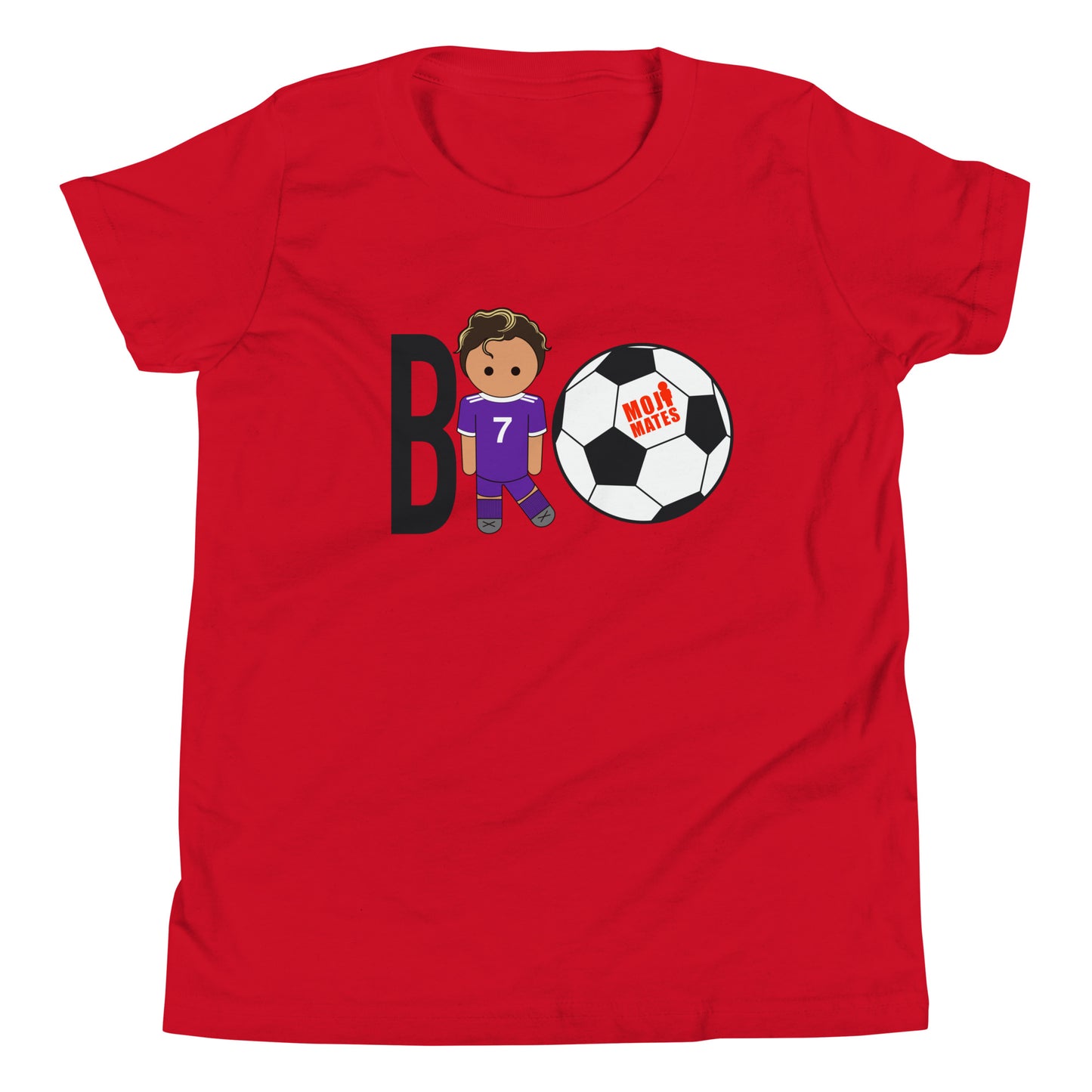 BRO Purple Big Chest Youth Short Sleeve T-Shirt