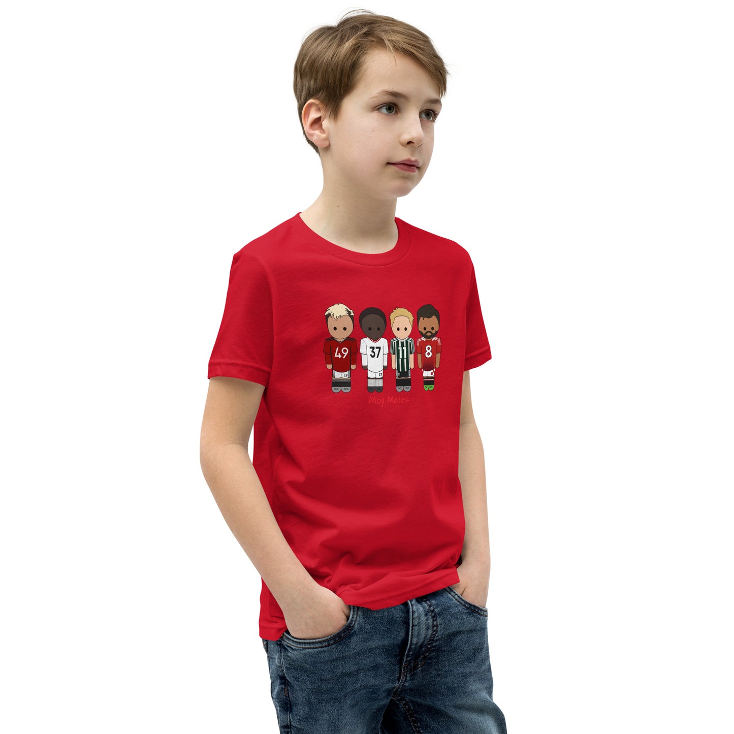 Manchester United Mainoo-Bruno-Hojlund-Garnacho Youth Short Sleeve T-Shirt