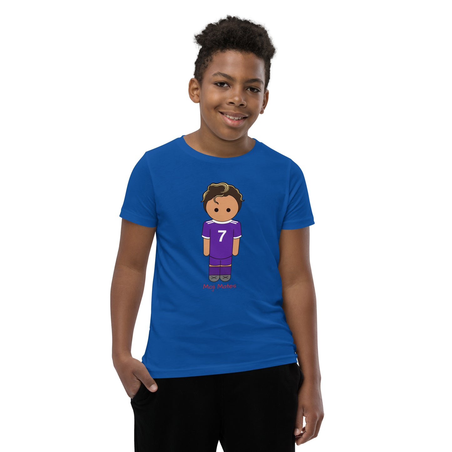 Ronaldo Noodle Hair Real Madrid Youth Short Sleeve T-Shirt