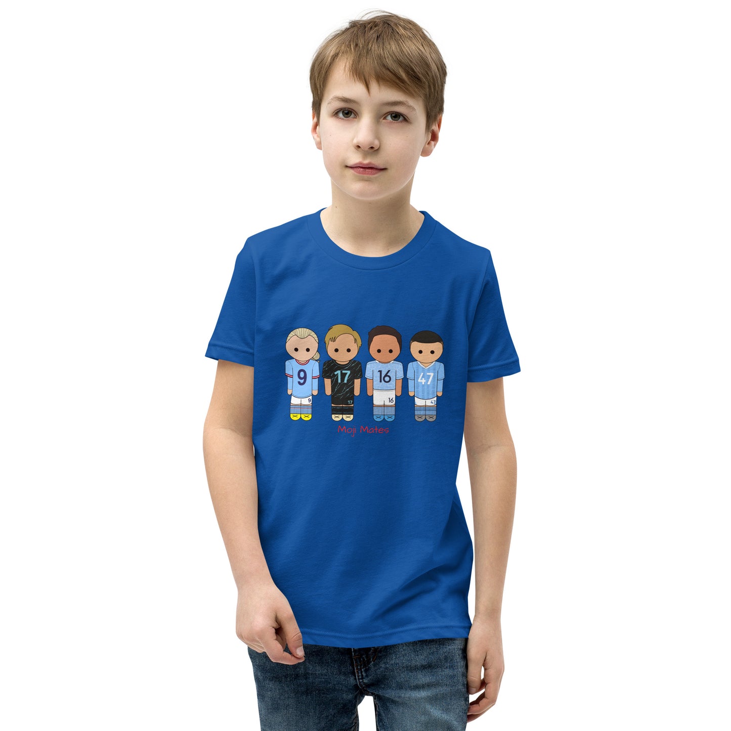 Man City Haaland De Bruyne Rodri Foden Youth Short Sleeve T-Shirt