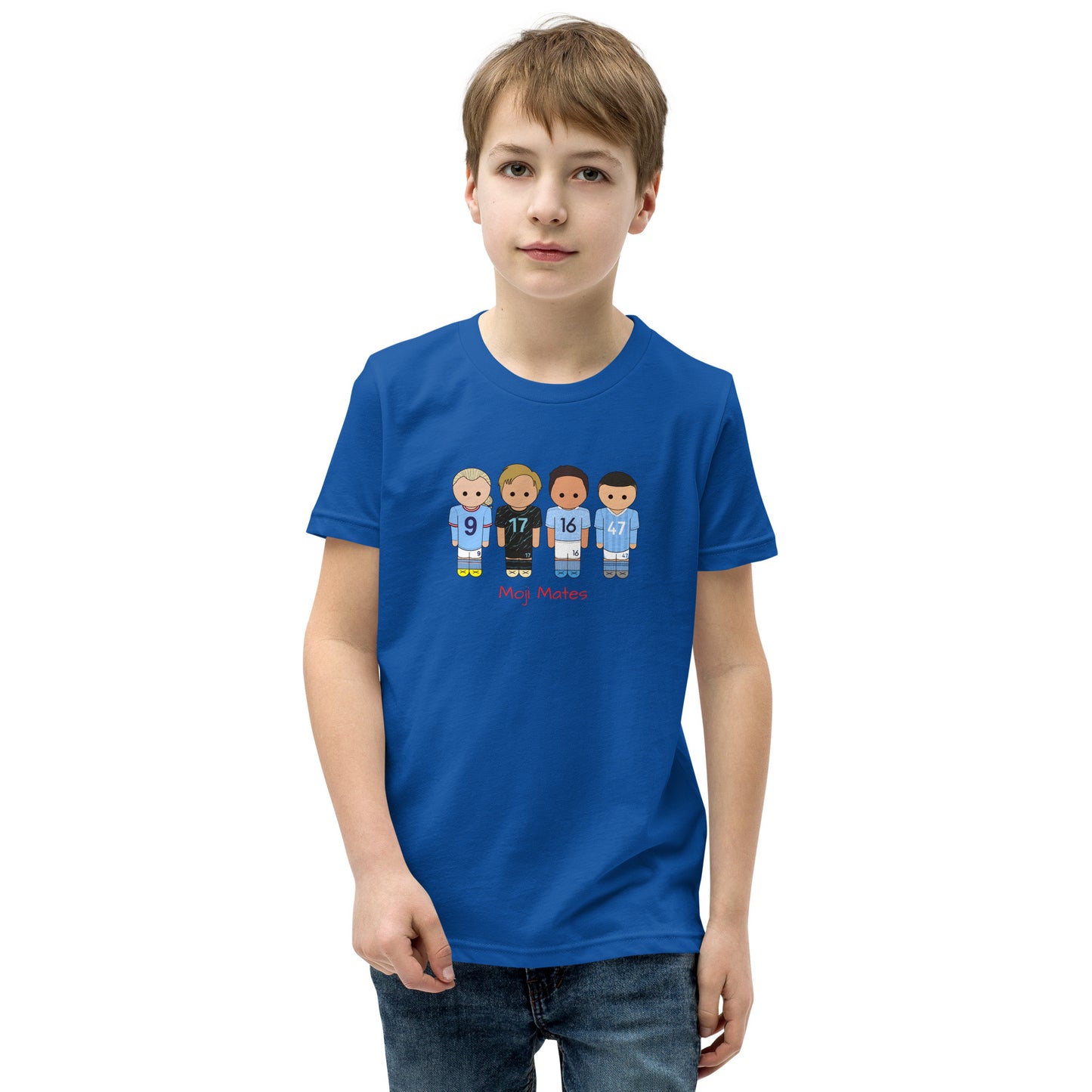 Manchester City Haaland-Foden-De Bruyne-Rodri Youth Short Sleeve T-Shirt