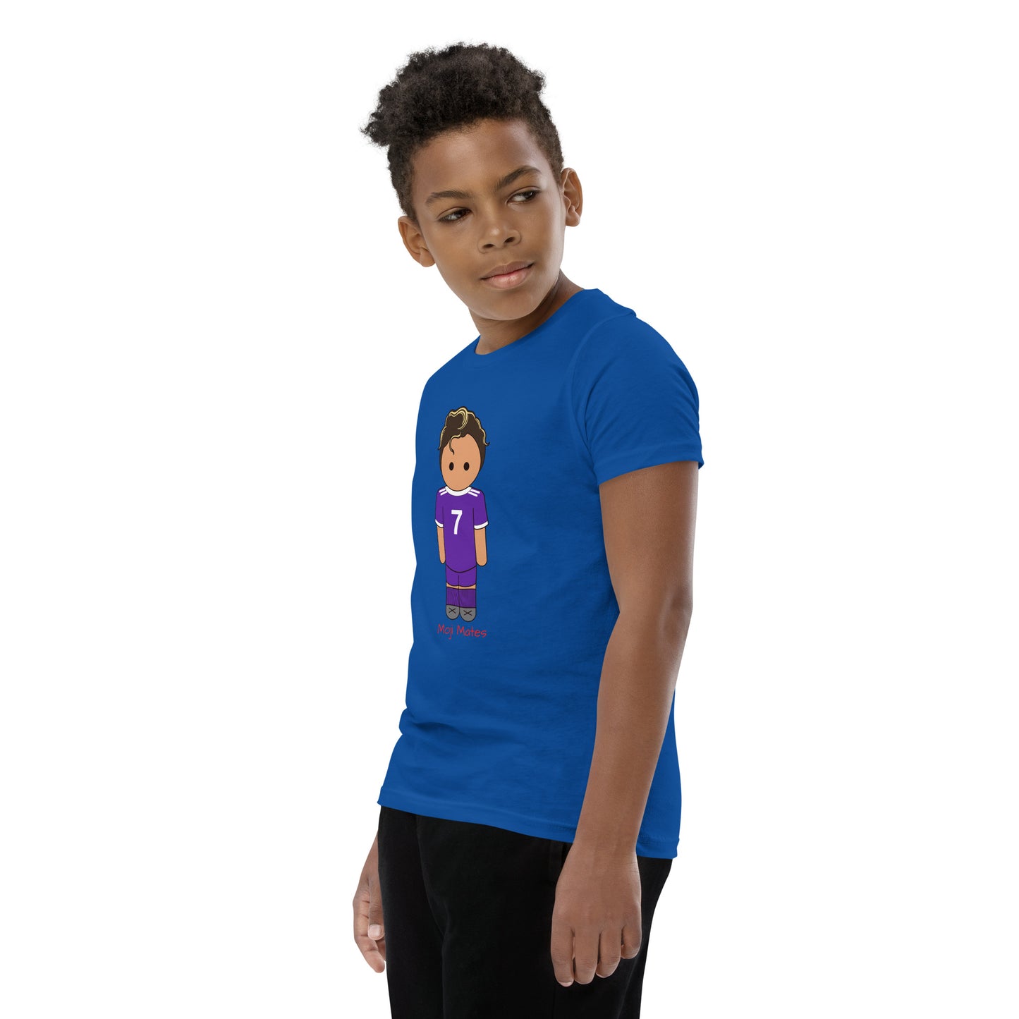 Ronaldo Noodle Hair Real Madrid Youth Short Sleeve T-Shirt