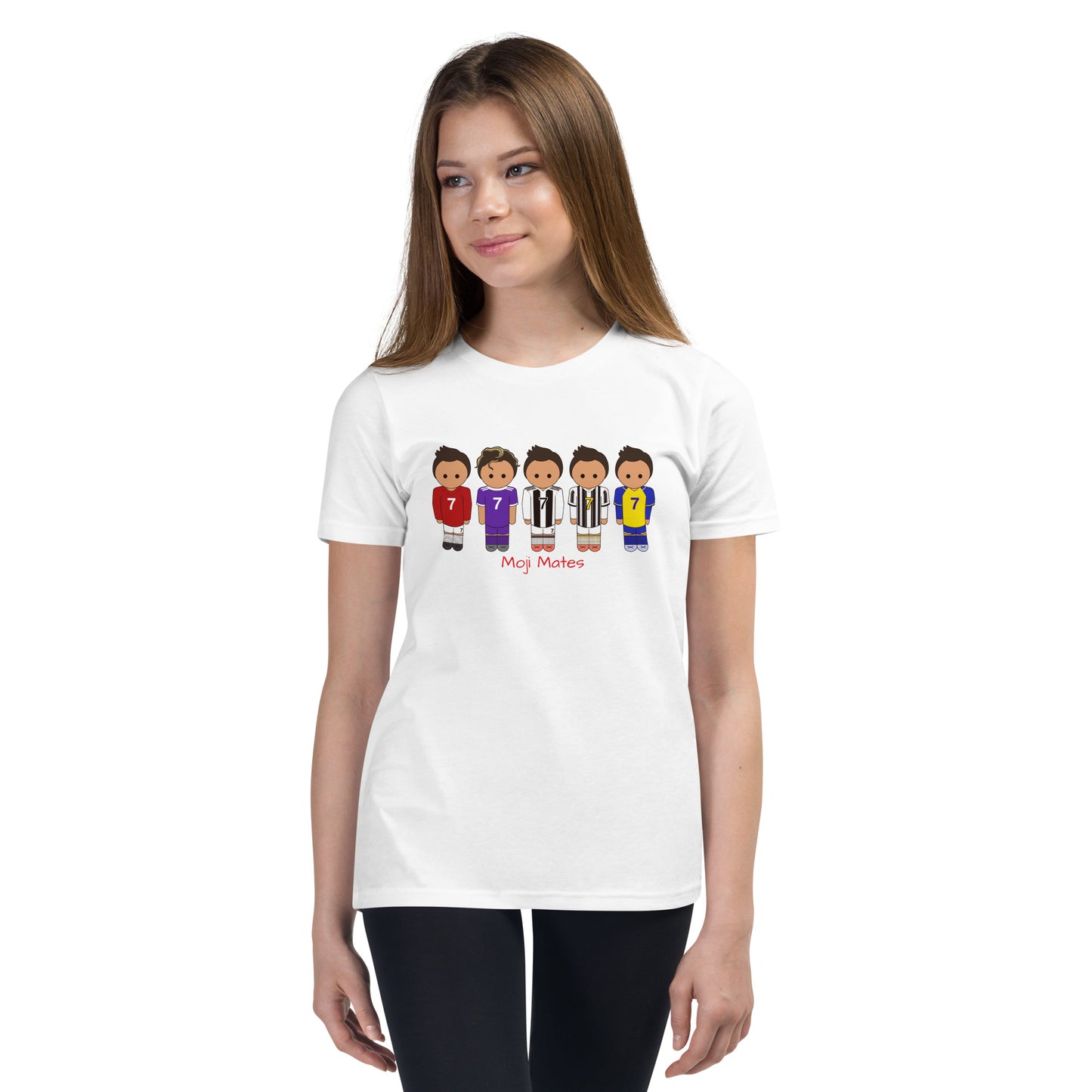 Ronaldo United-Real Madrid-Juventus-Al Nassr Youth Short Sleeve T-Shirt