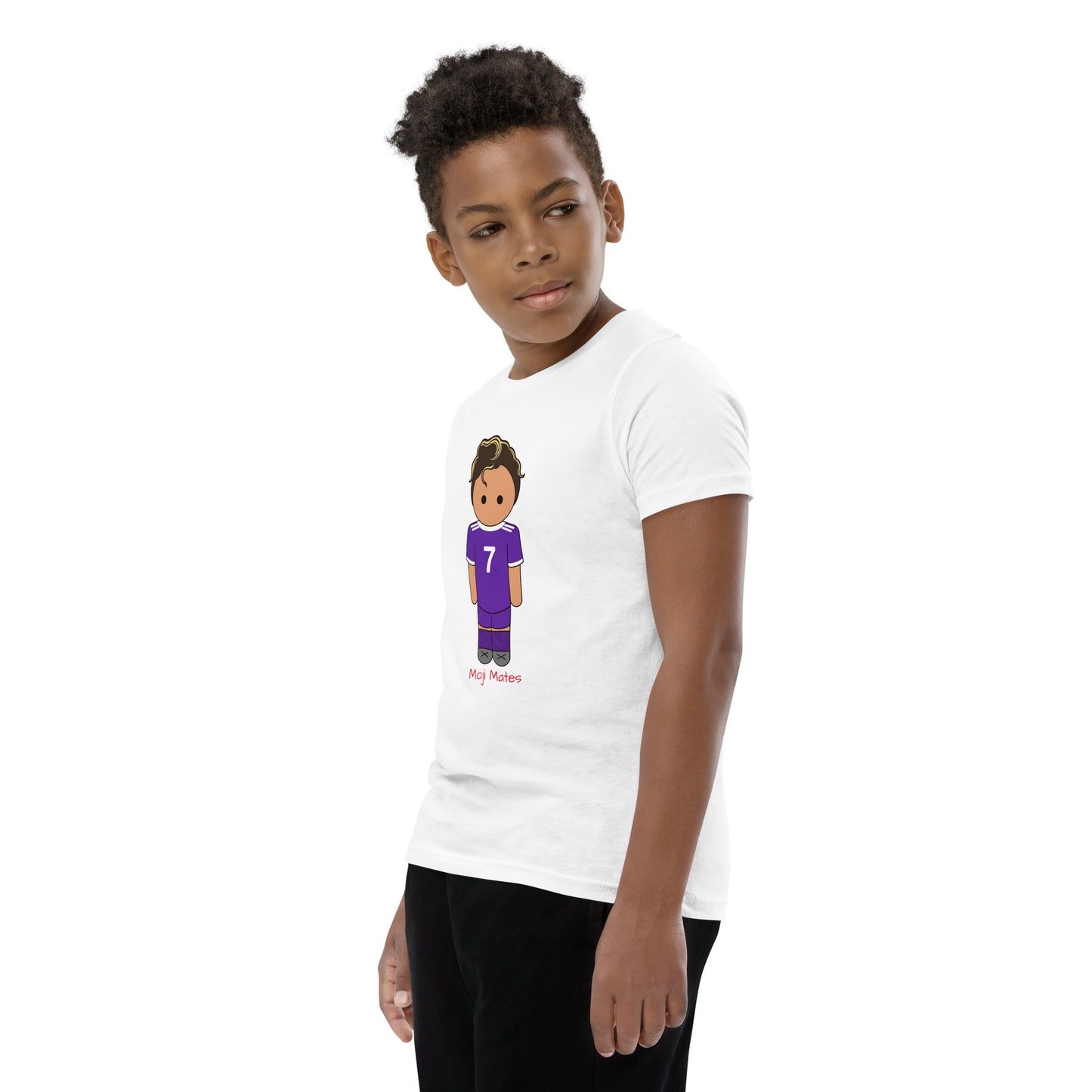 Ronaldo Noodle Hair Real Madrid Youth Short Sleeve T-Shirt