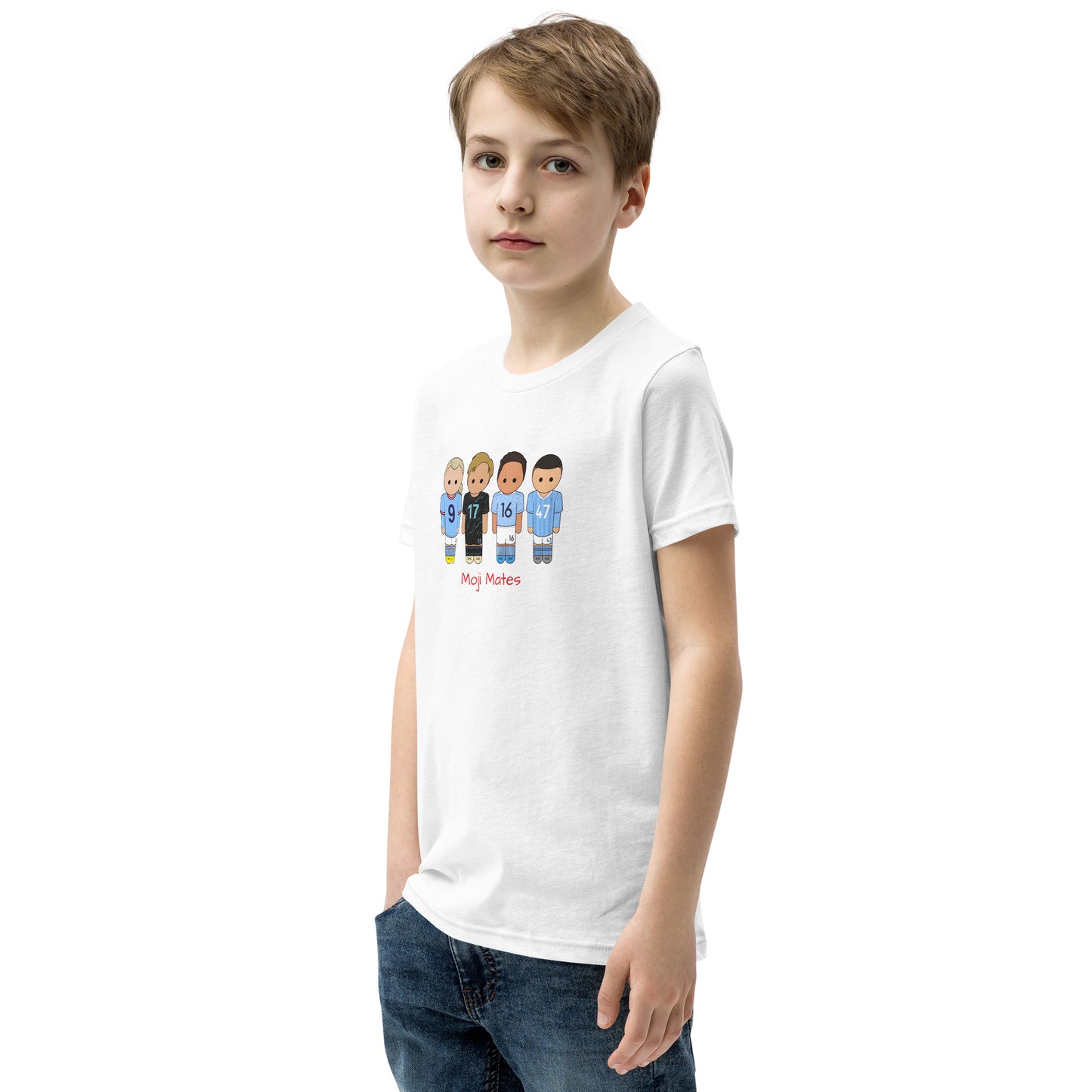 Manchester City Haaland-Foden-De Bruyne-Rodri Youth Short Sleeve T-Shirt