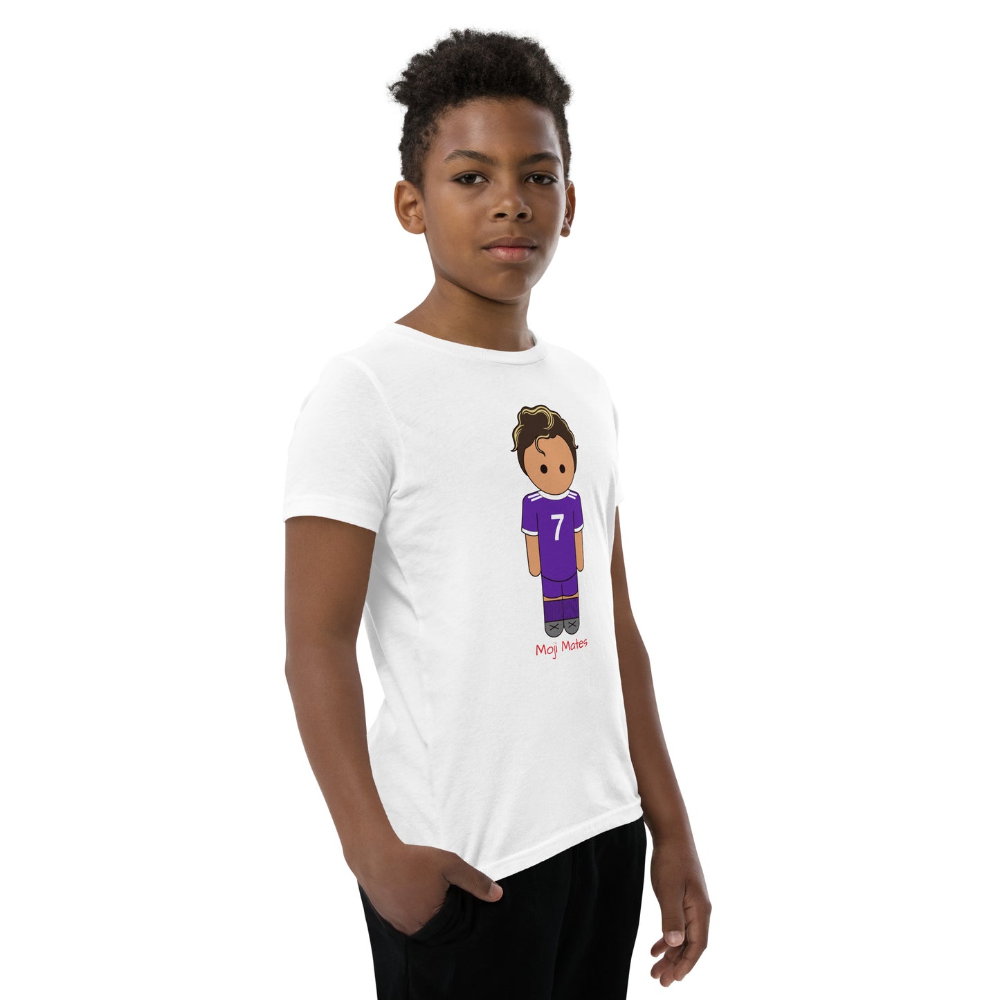 Ronaldo Noodle Hair Real Madrid Youth Short Sleeve T-Shirt