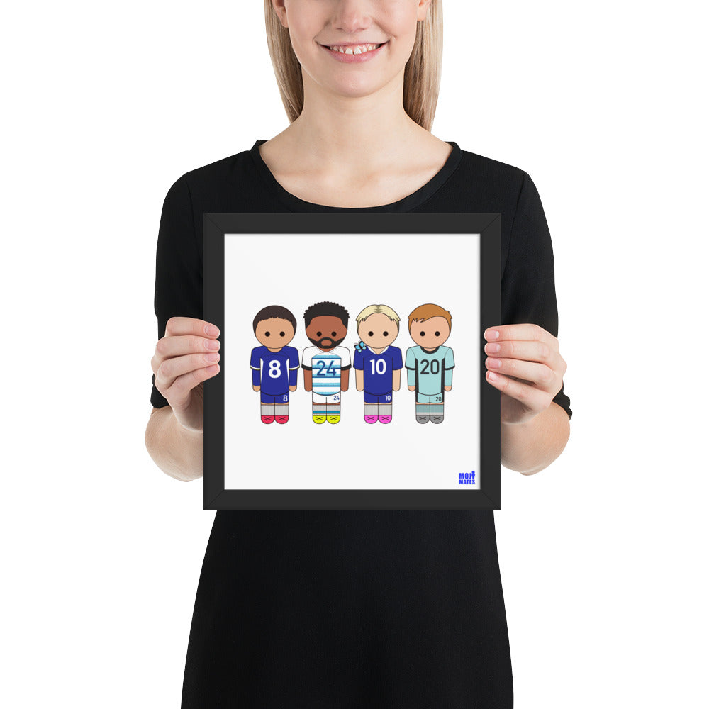 Chelsea Enzo-Mudryk-Reece-Palmer Framed poster