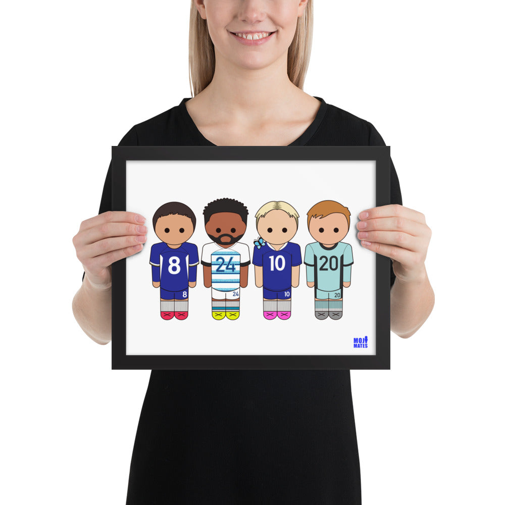 Chelsea Enzo-Mudryk-Reece-Palmer Framed poster